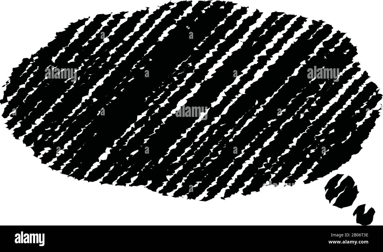 chalk drowing shape / speech bubble Stock Vector