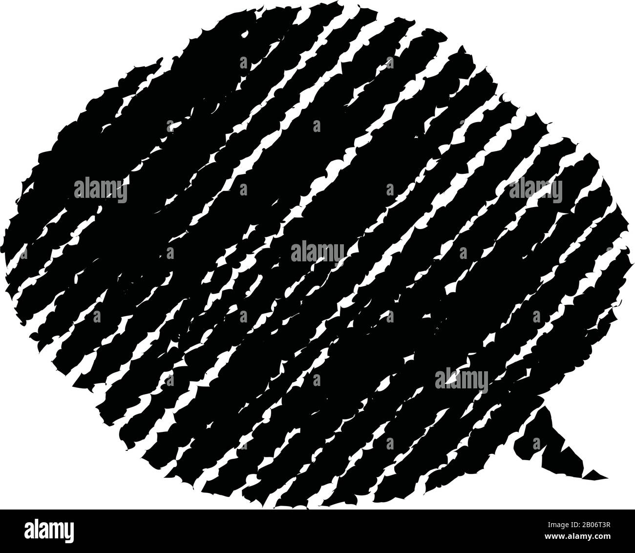 chalk drowing shape / speech bubble Stock Vector