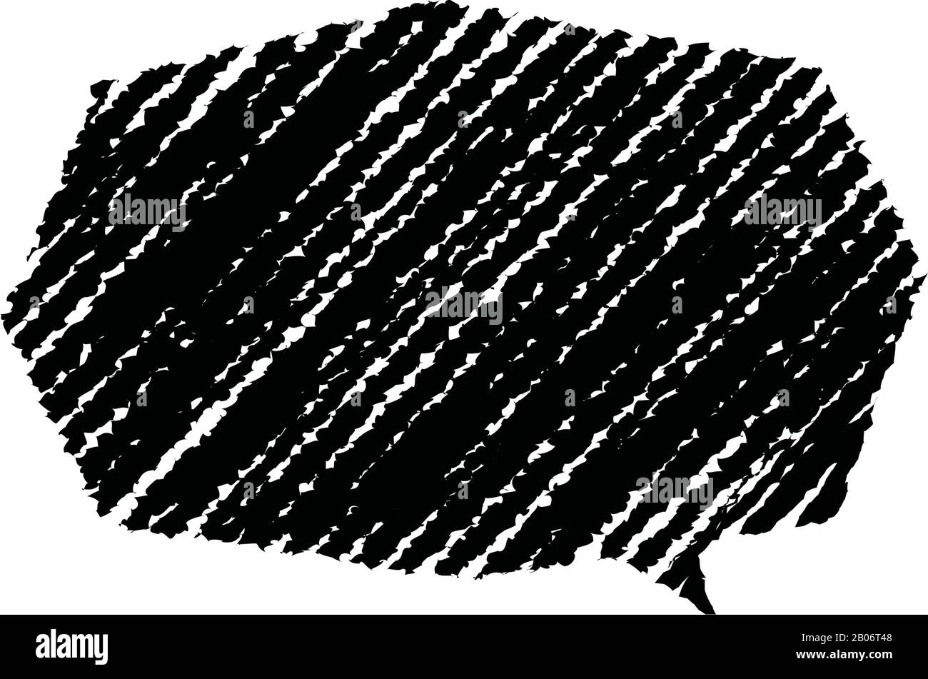 chalk drowing shape / speech bubble Stock Vector