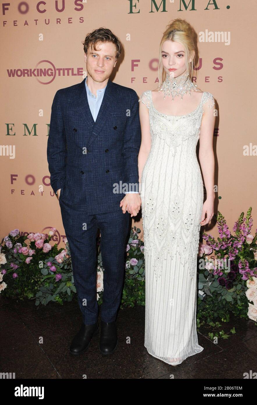 Los Angeles, USA. 18th Feb 2020. Anya Taylor-Joy, Johnny Flynn at arrivals for EMMA Premiere, DGA Theater Complex, Los Angeles, CA February 18, 2020. Photo By: Elizabeth Goodenough/Everett Collection Credit: Everett Collection Inc/Alamy Live News Stock Photo