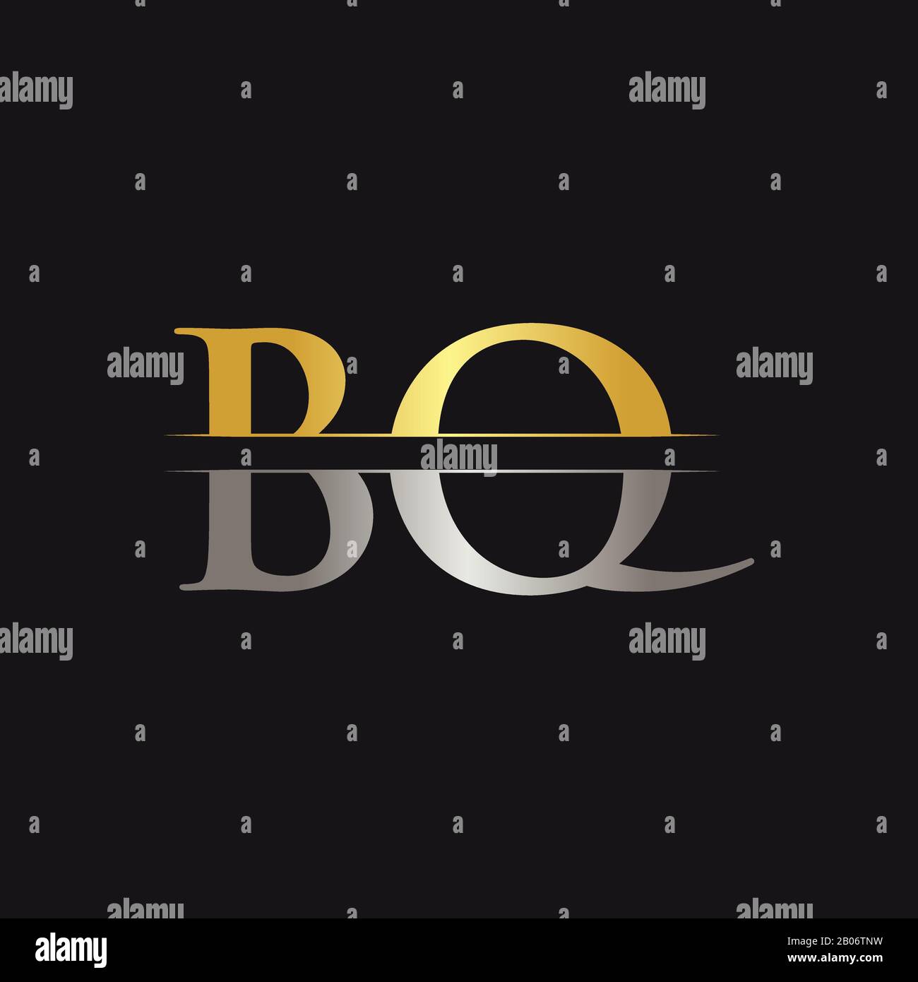 Initial BQ Letter Logo With Creative Modern Business Typography Vector ...