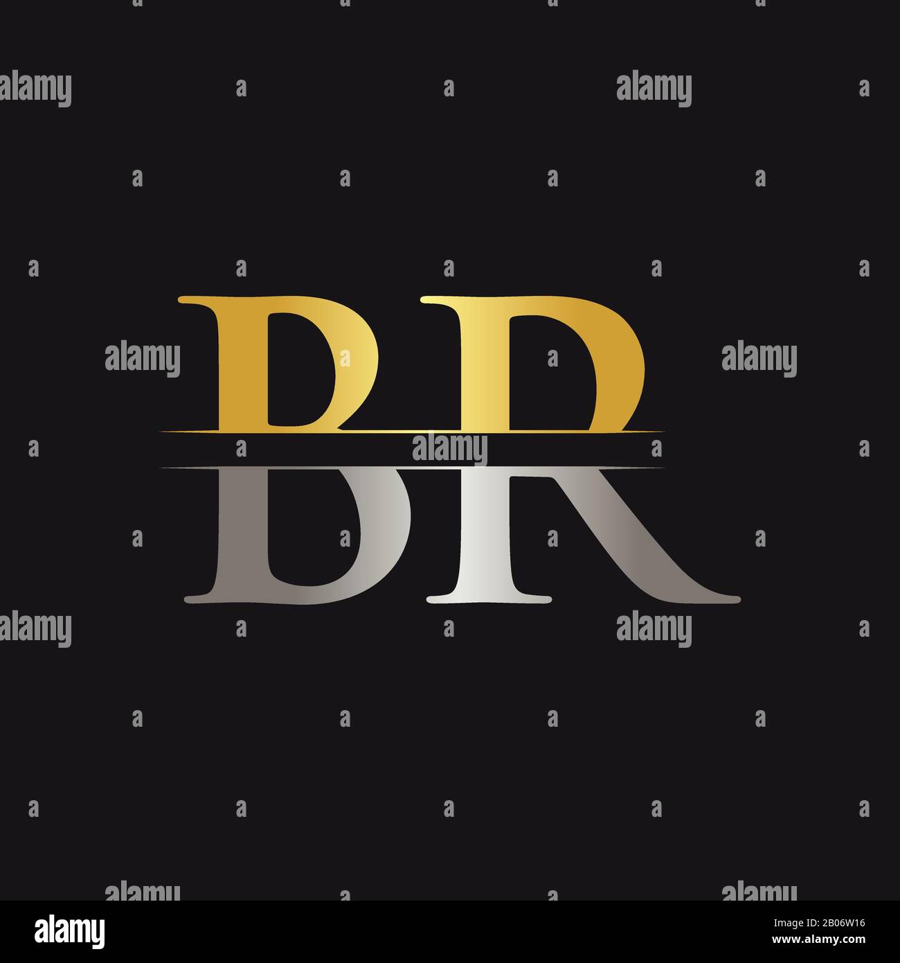 Initial BR Letter Logo With Creative Modern Business Typography Vector