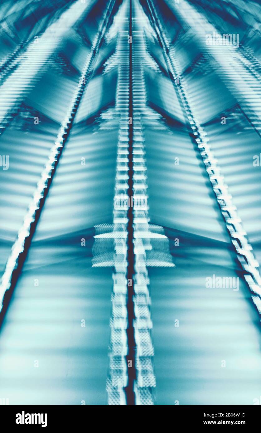 Motion blurred abstract futuristic background. Stock Photo