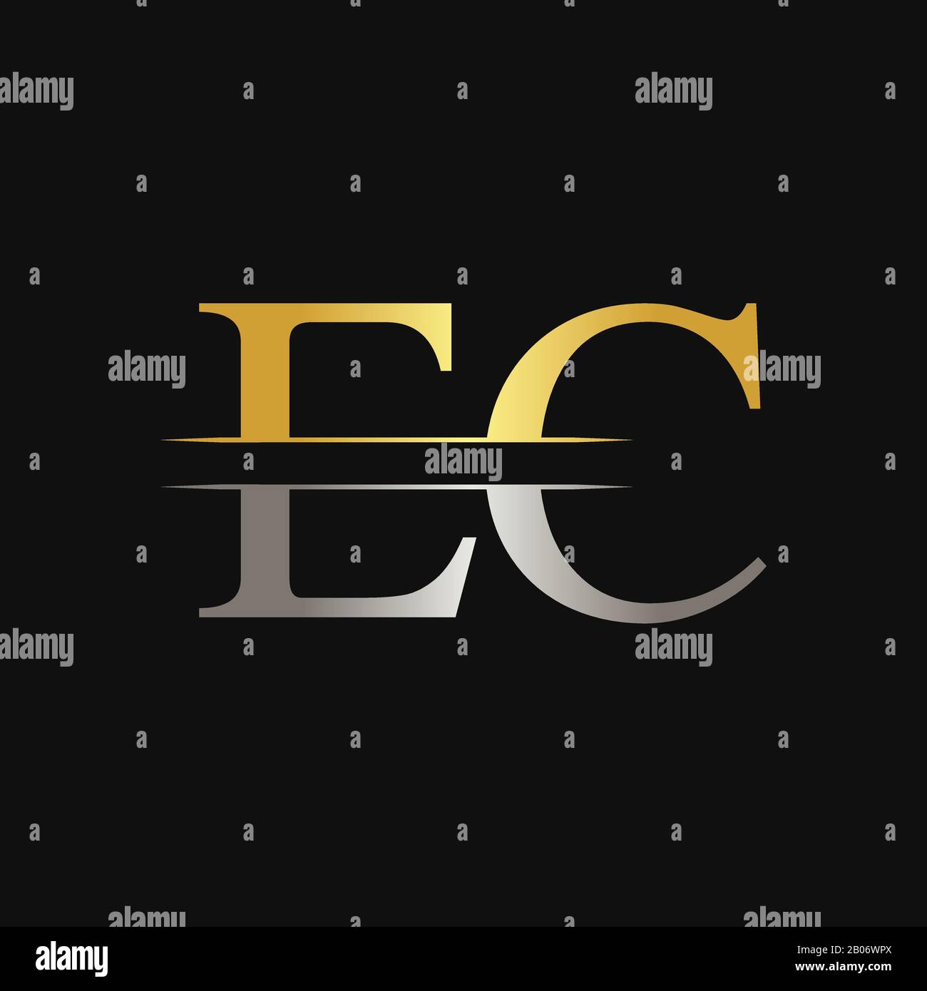 Initial EC Letter Linked Logo Business Vector Template. Creative Letter EC Logo Design Stock Vector