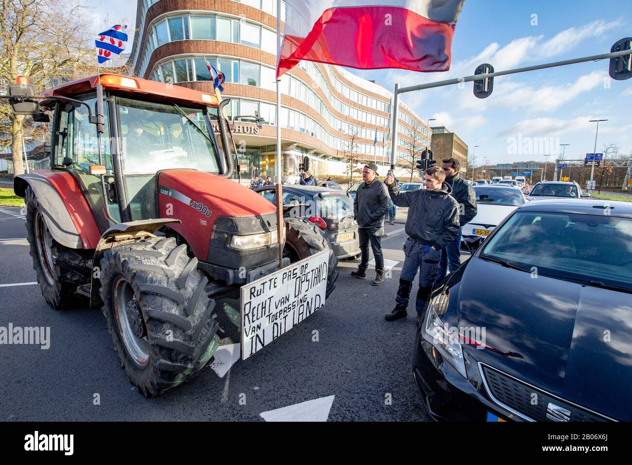 THE HAGUE, Koekamp, 19-02-2020, Farmers to protest in The Hague , tractors banned from motorways. Stock Photo