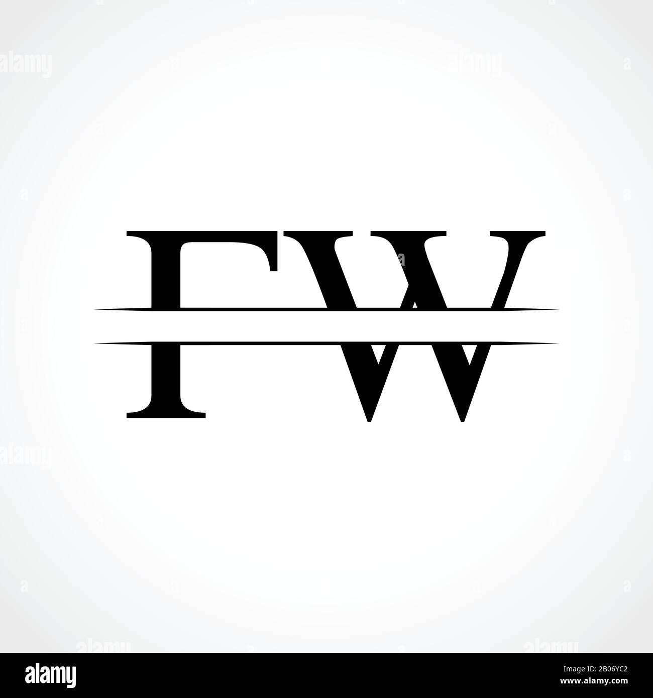 FW letter Type Logo Design vector Template. Abstract Letter FW logo ...