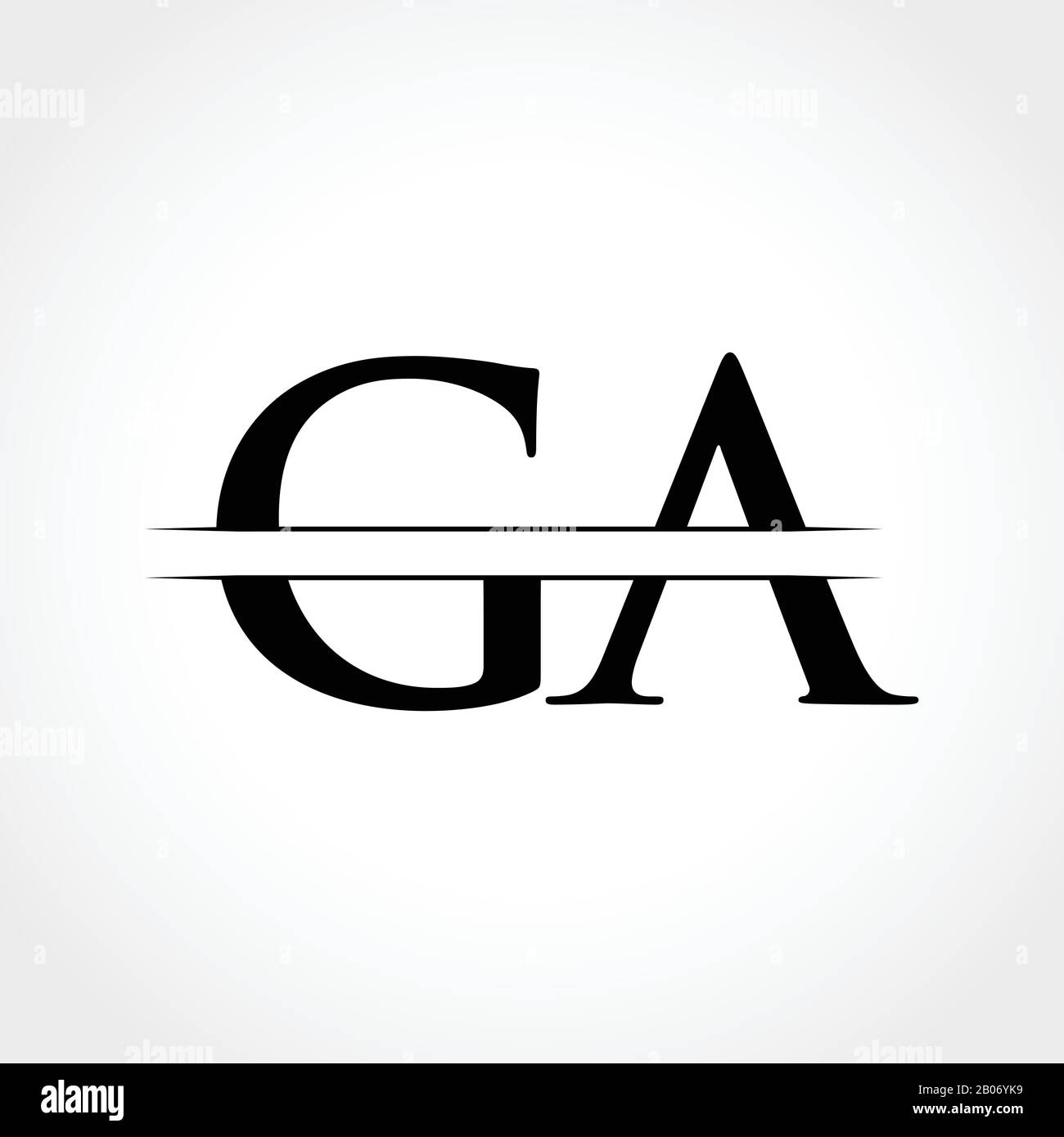 GA letter Type Logo Design vector Template. Abstract Letter GA logo