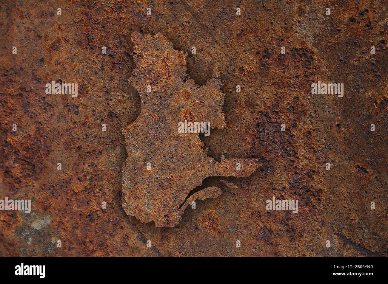 Map of Quebec on rusty metal Stock Photo - Alamy