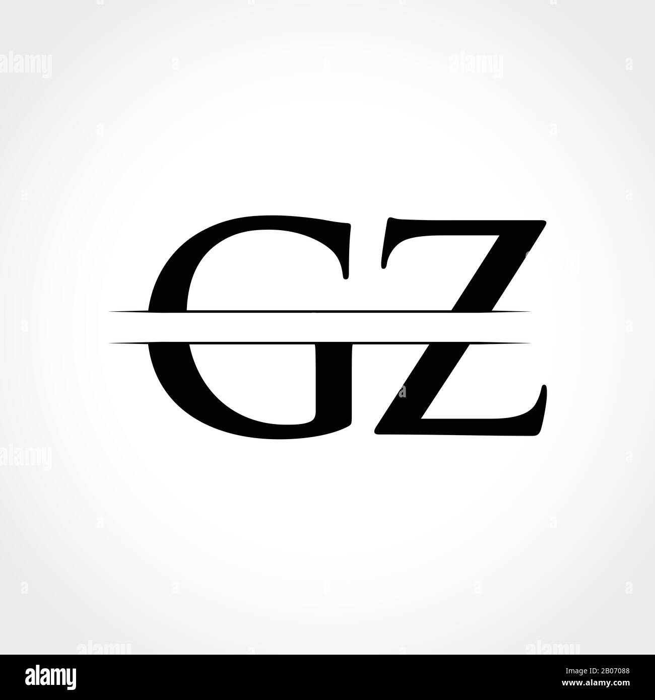 GZ letter Type Logo Design vector Template. Abstract Letter GZ logo Design Stock Vector