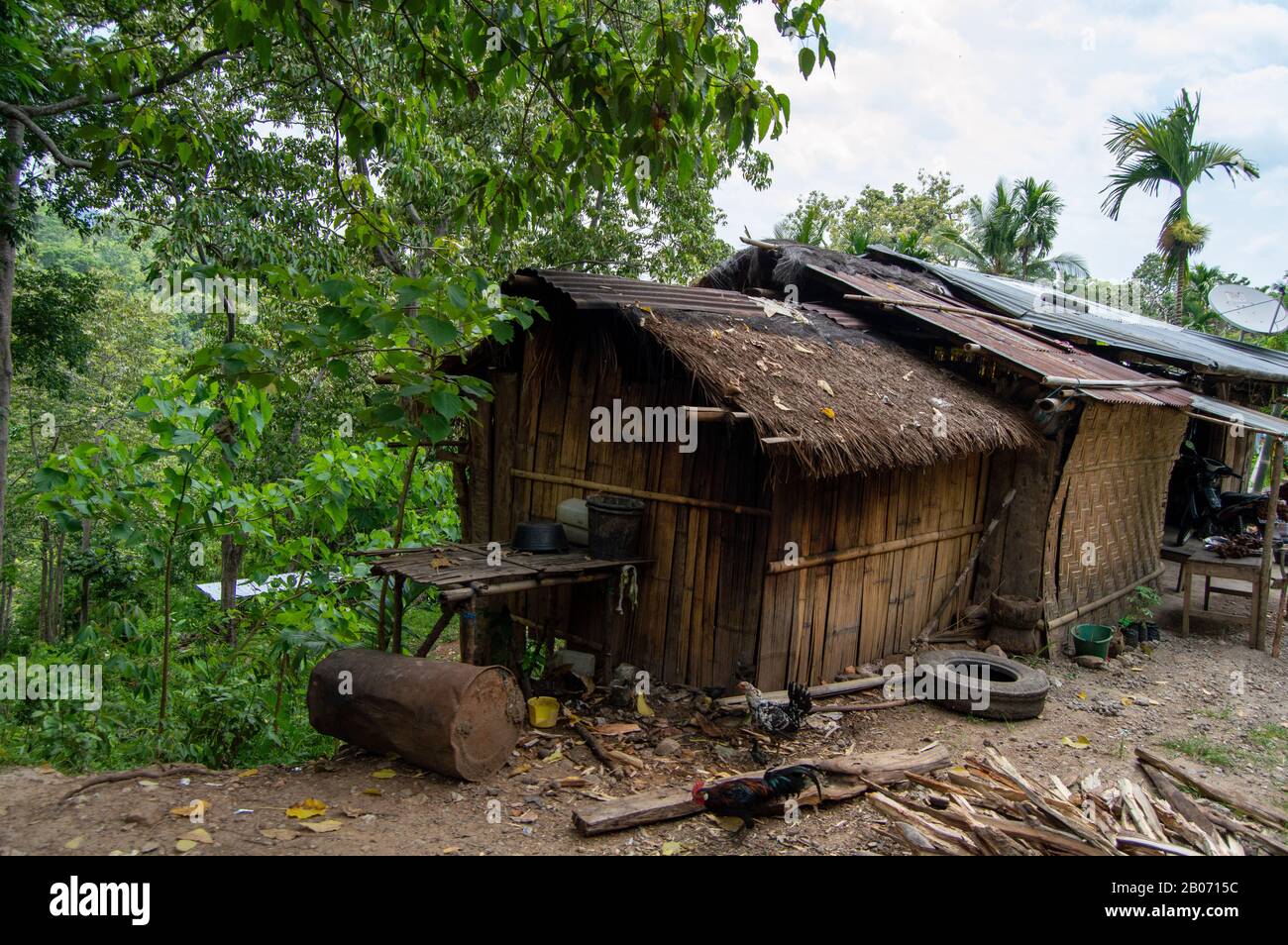 Simple house in Flores on the road for ruteng. Nusa Tenggara, Indonesia ...