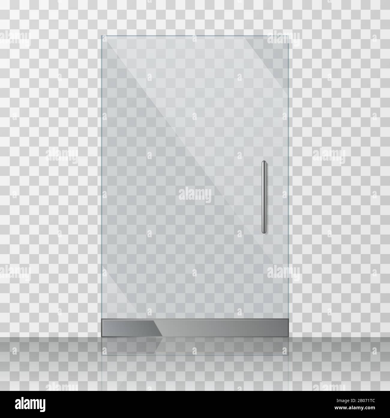 Download Transparent Clear Glass Door Isolated On Transparent Checkered Background Mock Up Entrance Door For Shop Or Fashion Boutique Vector Illustration Stock Vector Image Art Alamy