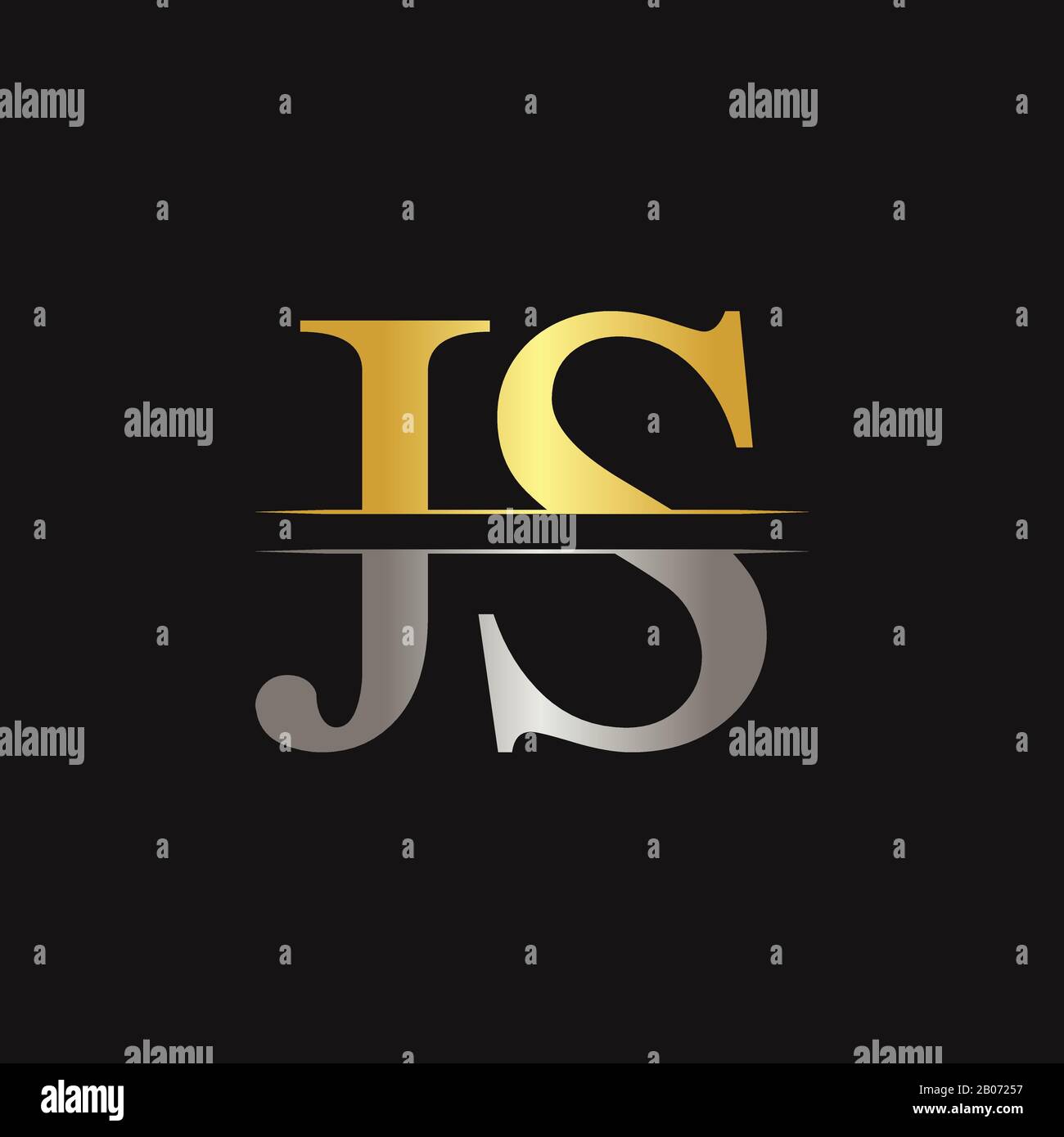 JS letter Type Logo Design vector Template. Abstract Letter JS logo ...