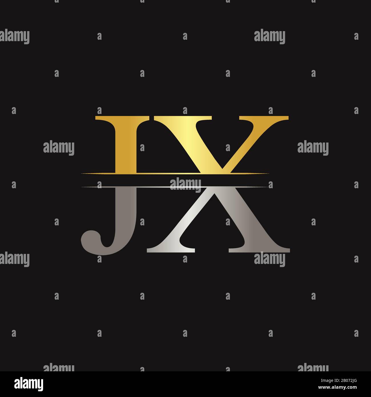 JX Letter Initial with Royal Template.elegant with crown logo vector ...