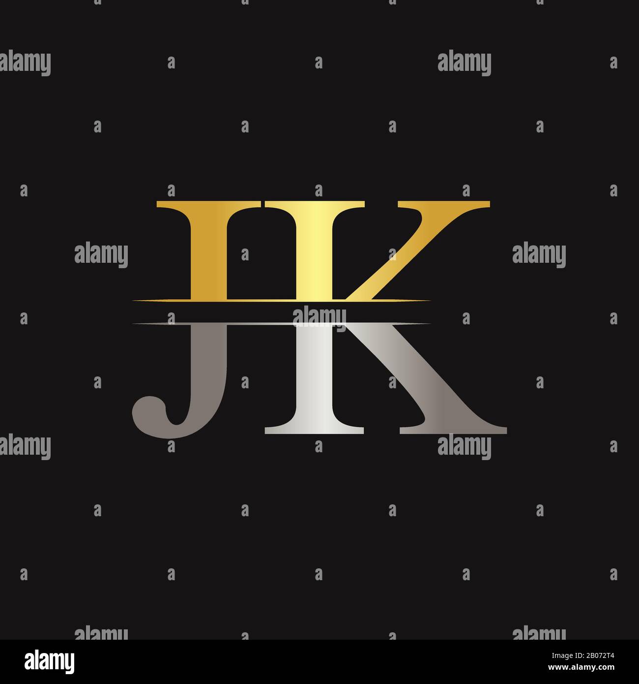 JK letter Type Logo Design vector Template. Abstract Letter JK logo ...