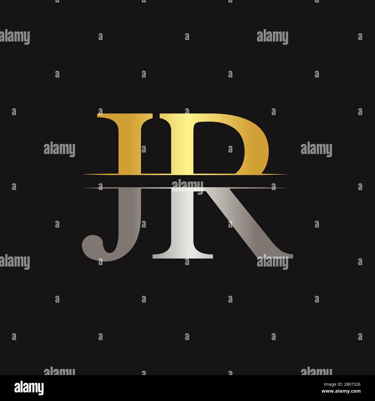 JR letter Type Logo Design vector Template. Abstract Letter JR logo Design Stock Vector