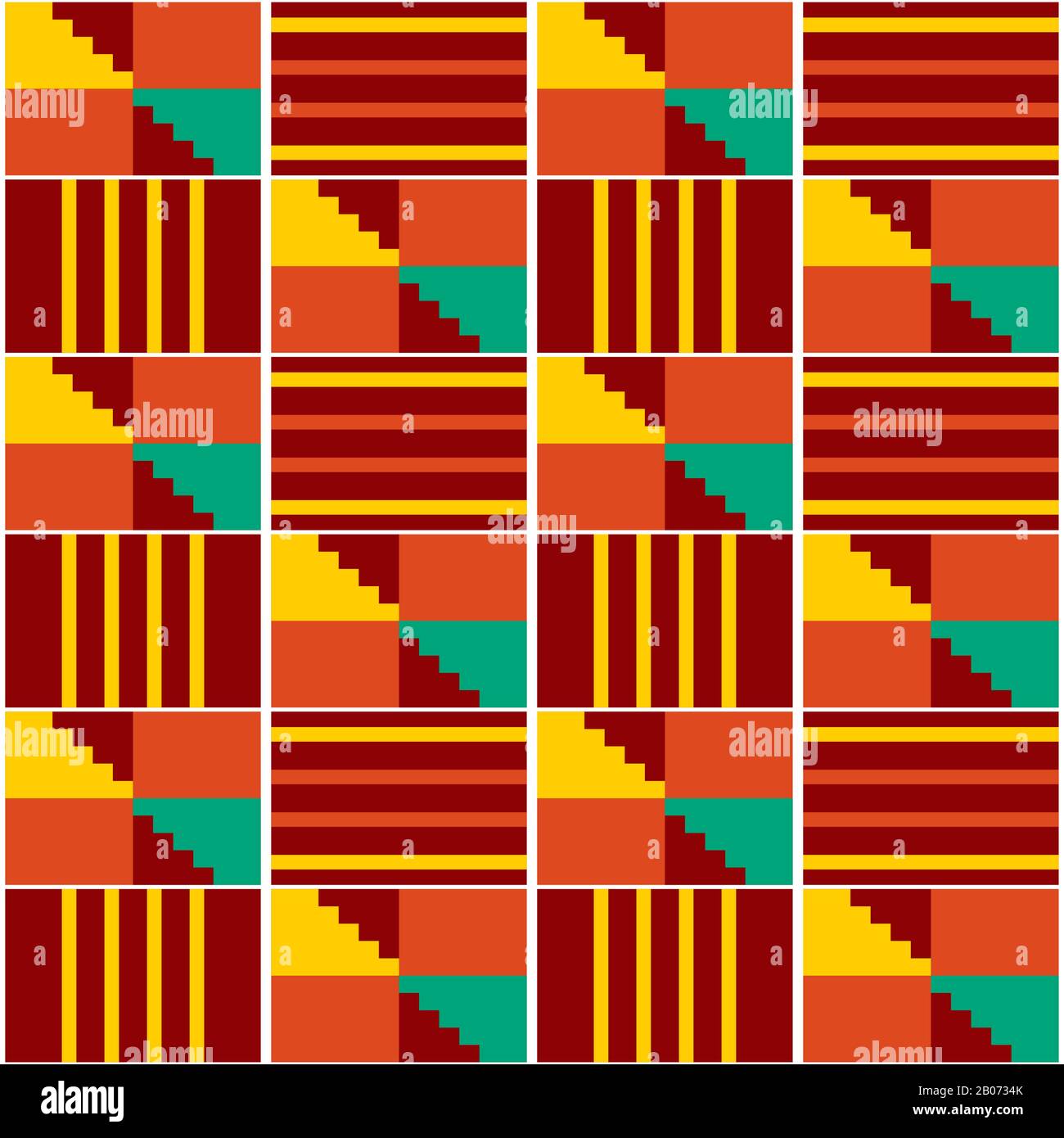 Ethnic seamless pattern african kente cloth Vector Image