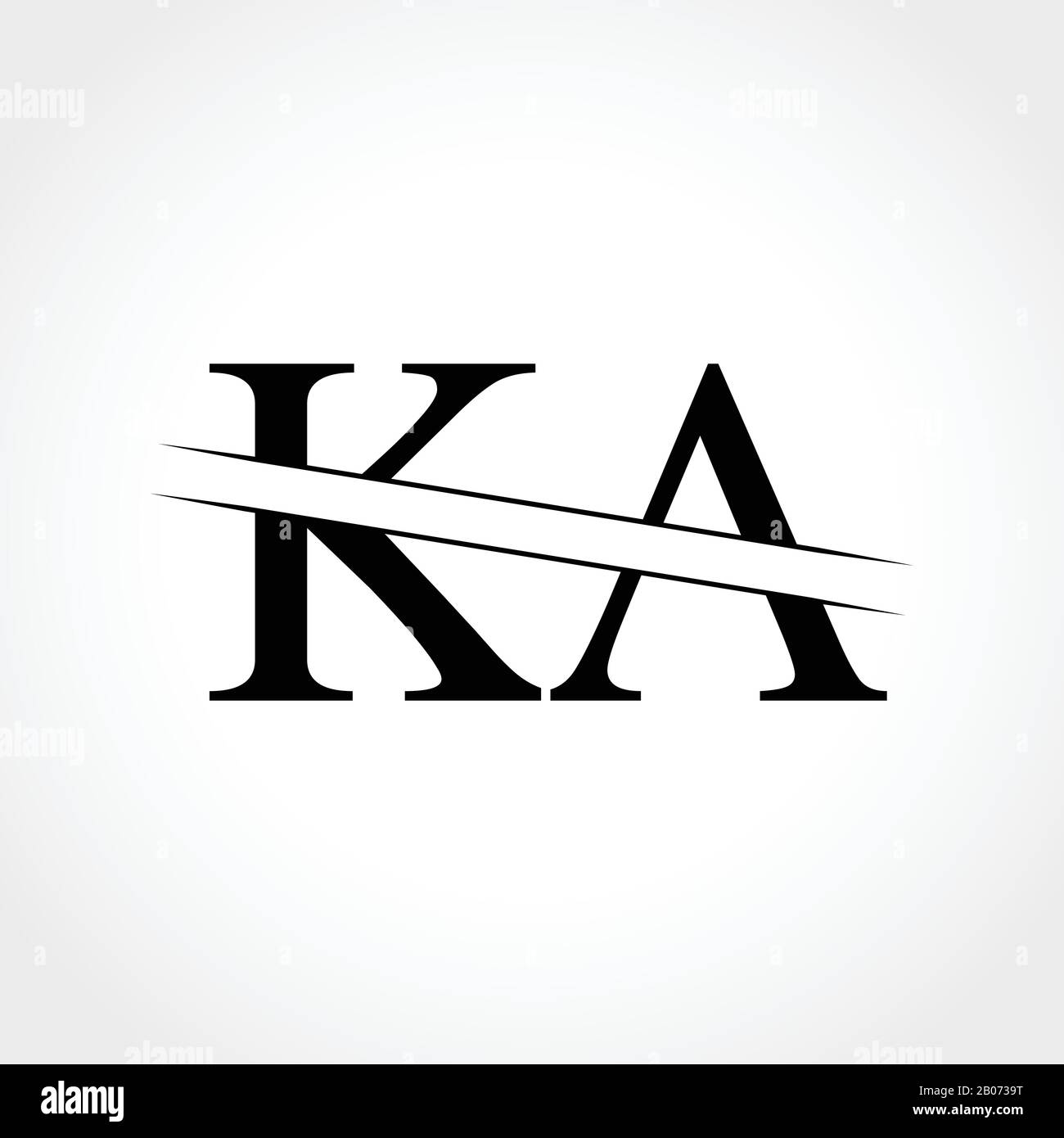 Initial KA letter Type Logo Design vector Illustration. Abstract Letter ...
