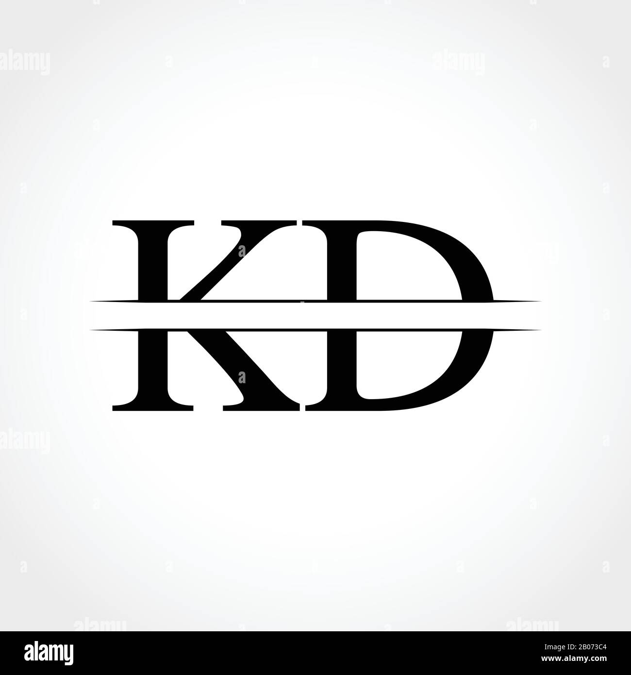 Initial KD letter Logo Design vector Illustration. Abstract Letter ...
