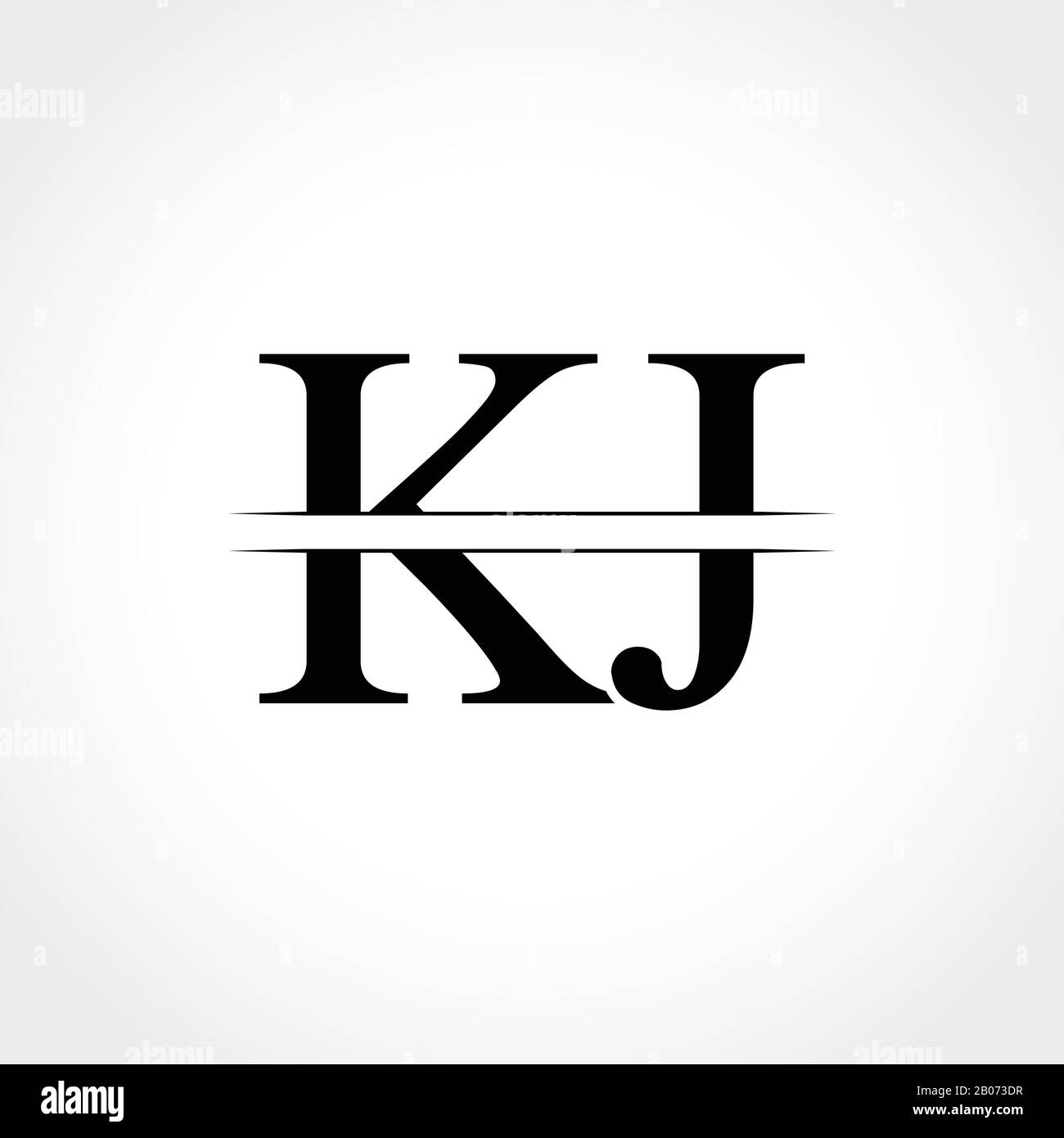 Initial KJ letter Logo Design vector Illustration. Abstract Letter KJ logo Design Stock Vector