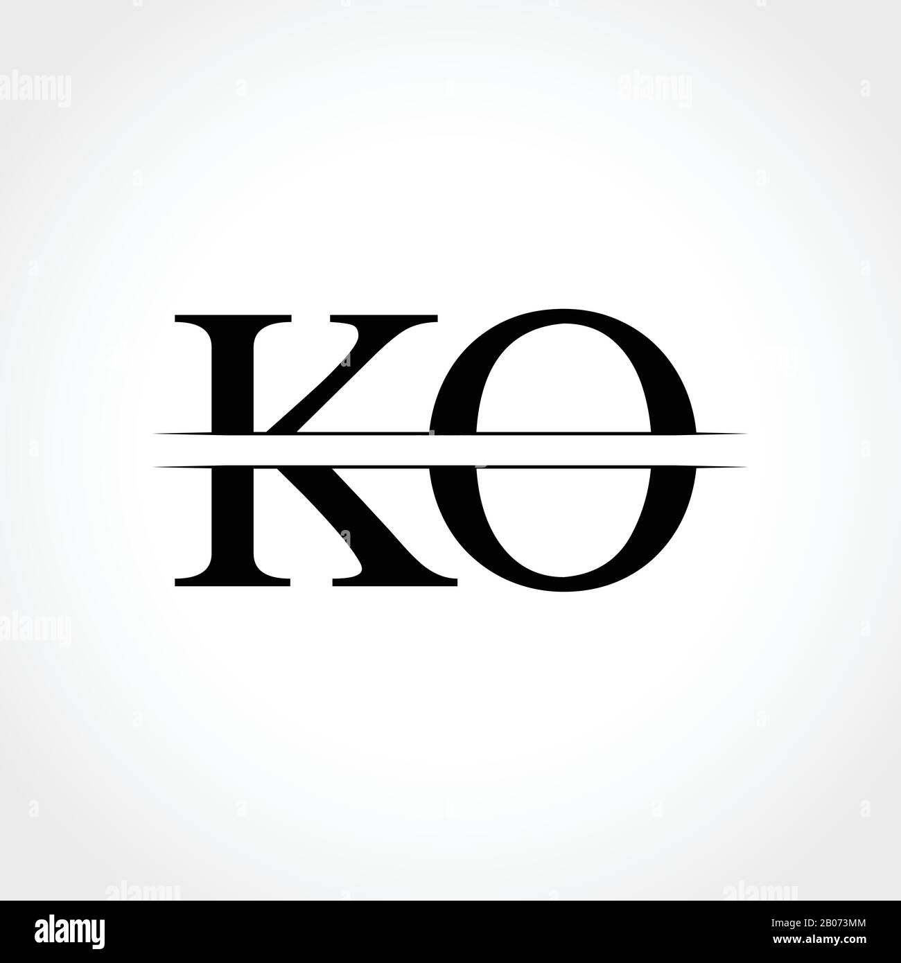 Initial KO letter Logo Design vector Illustration. Abstract Letter ...