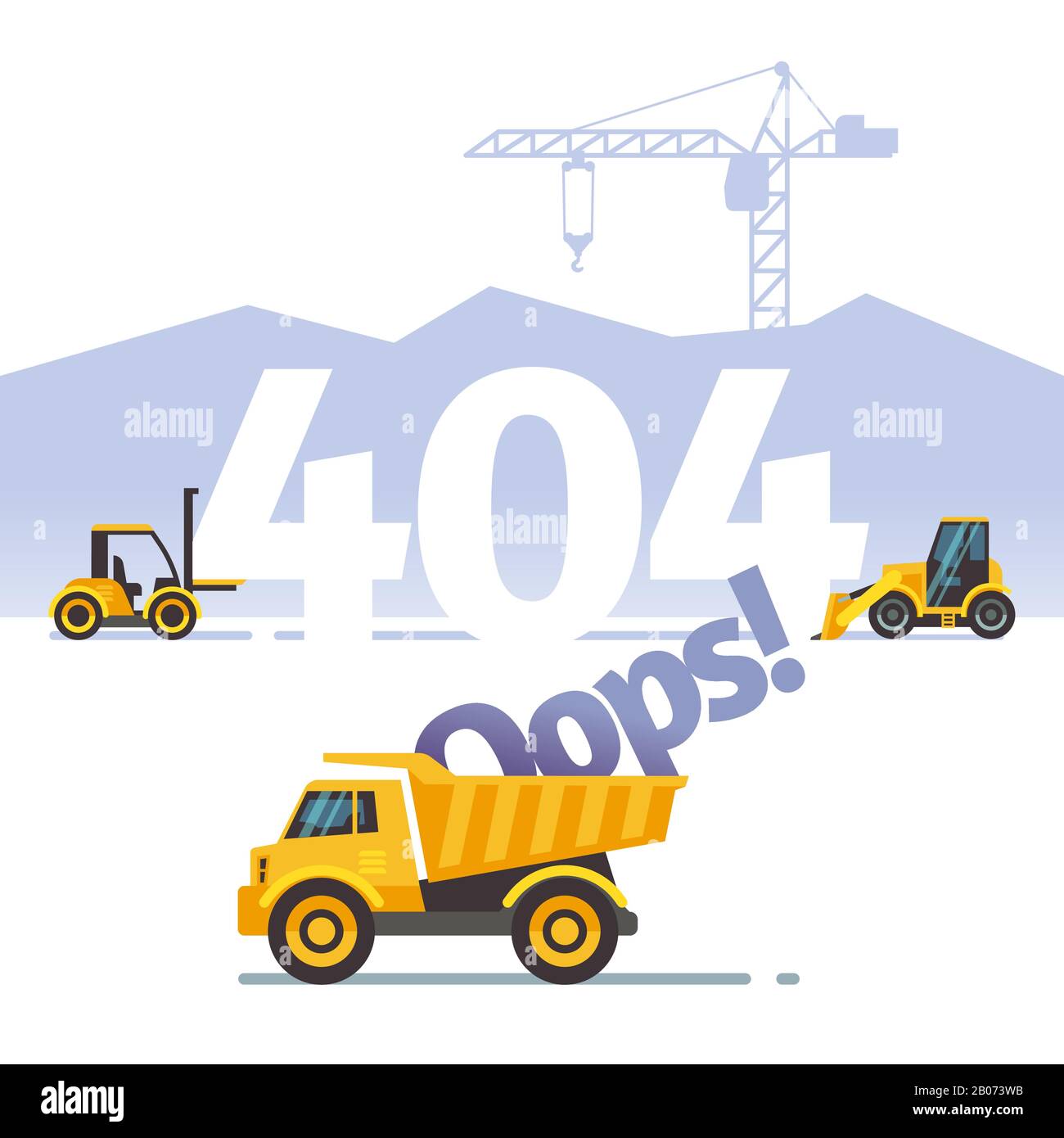 404 error vector not found web page concept. Problem with website illustration Stock Vector