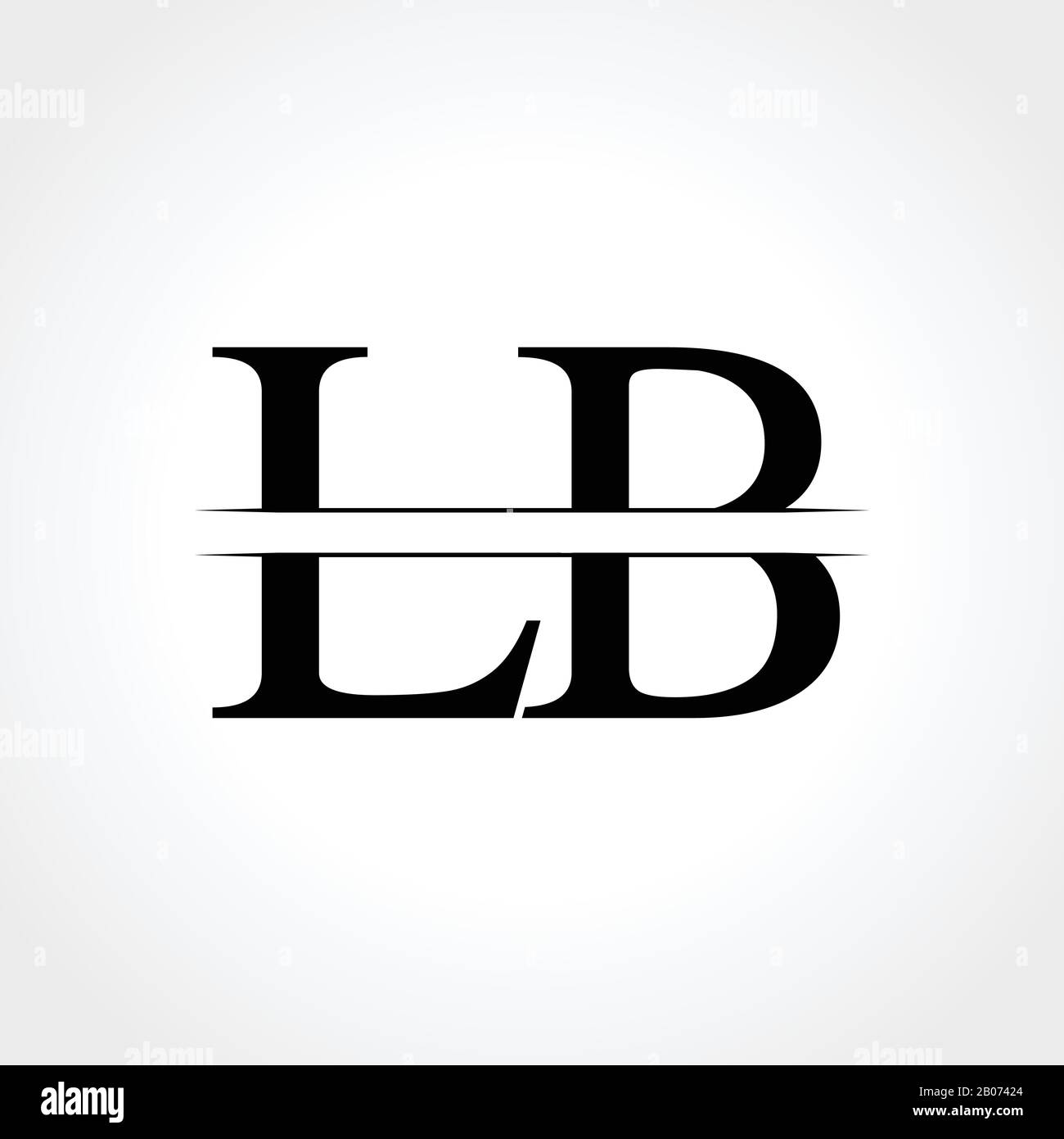 Initial LB letter Logo Design vector Template. Abstract Black Letter LB ...