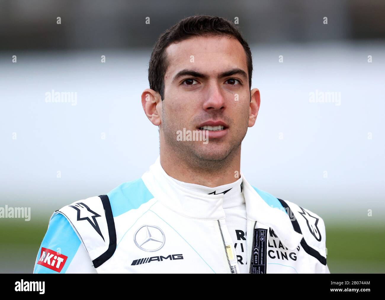 Williams' Nicholas Latifi during day one of pre-season testing at the Circuit de Barcelona-Catalunya. Stock Photo