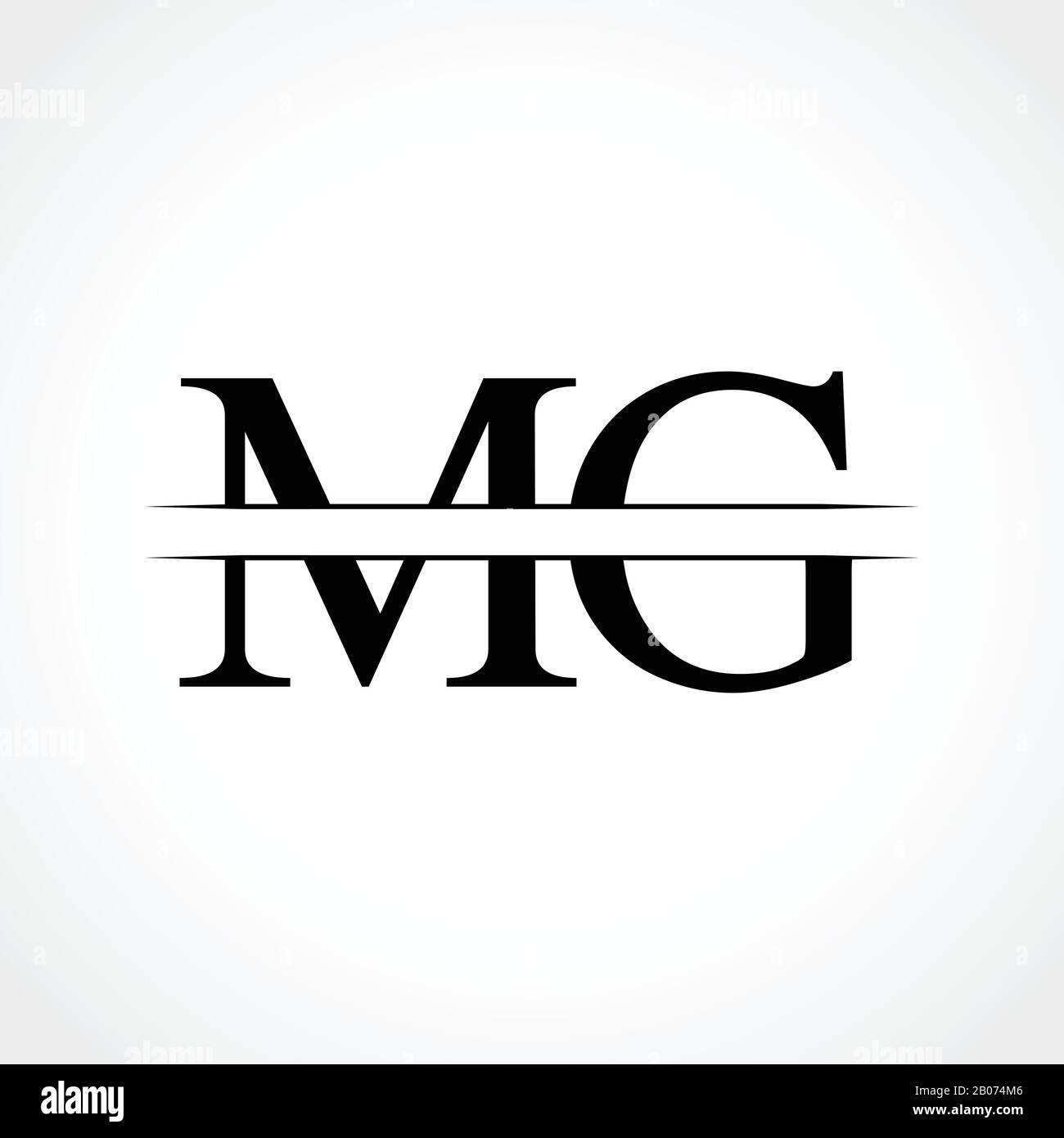 Initial letter gm logo or mg design Royalty Free Vector