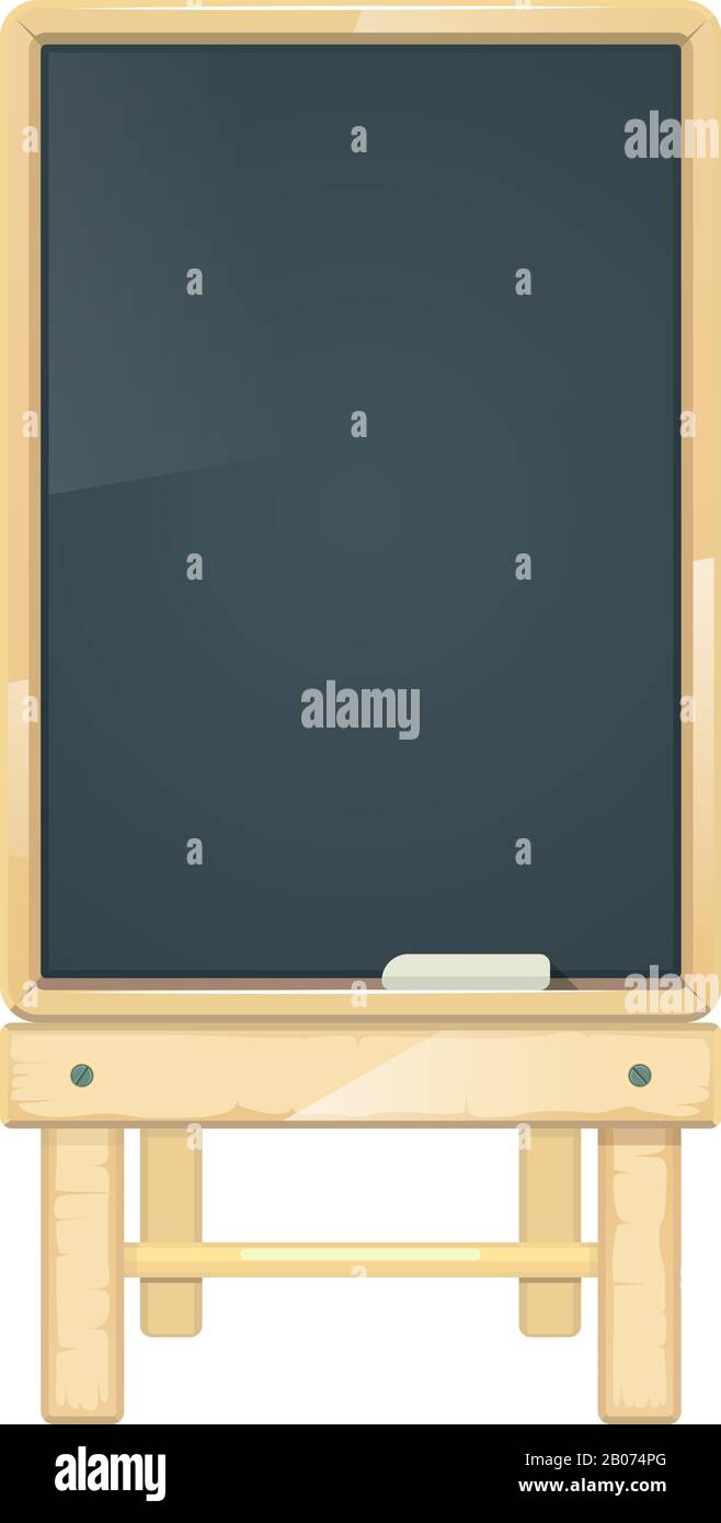 Easel, painting desk, drawing board with blank white canvas vector  illustration. Empty wood frame with paper of sheet Stock Vector Image & Art  - Alamy