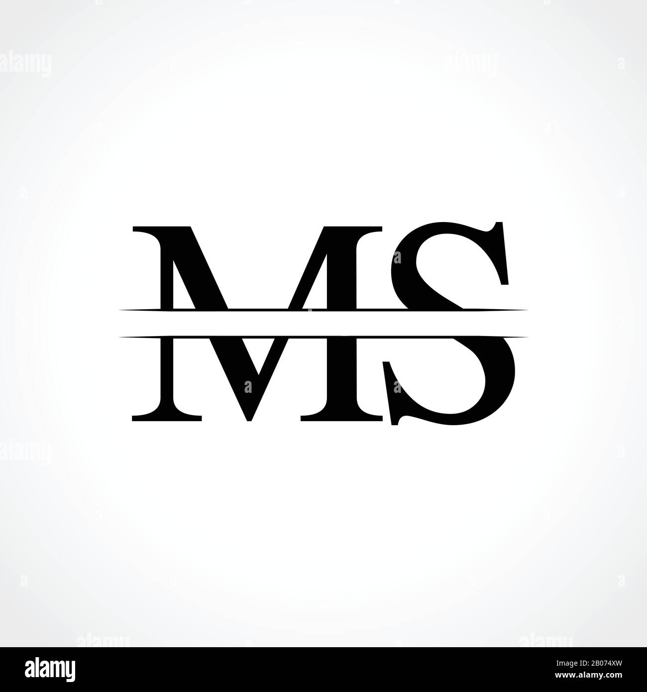 Premium Vector  M and s letter logo design template