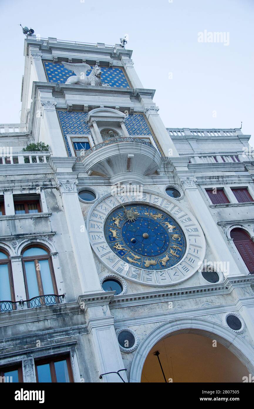 City of Venice, Italy, Europe. St. Marks Clock Tower Venice Stock Photo ...