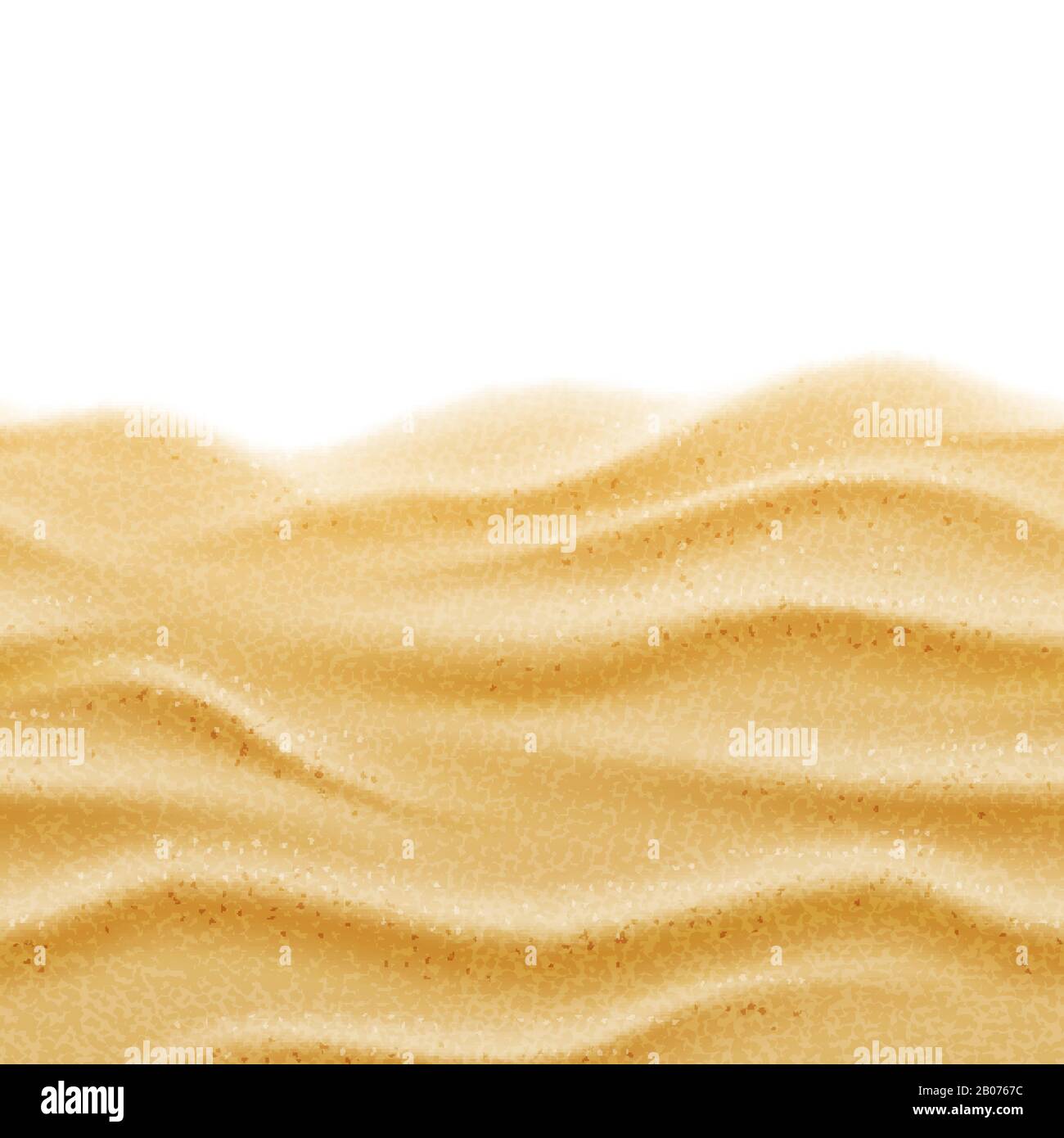 Beach sand seamless vector texture background. Natural sand wave illustration Stock Vector