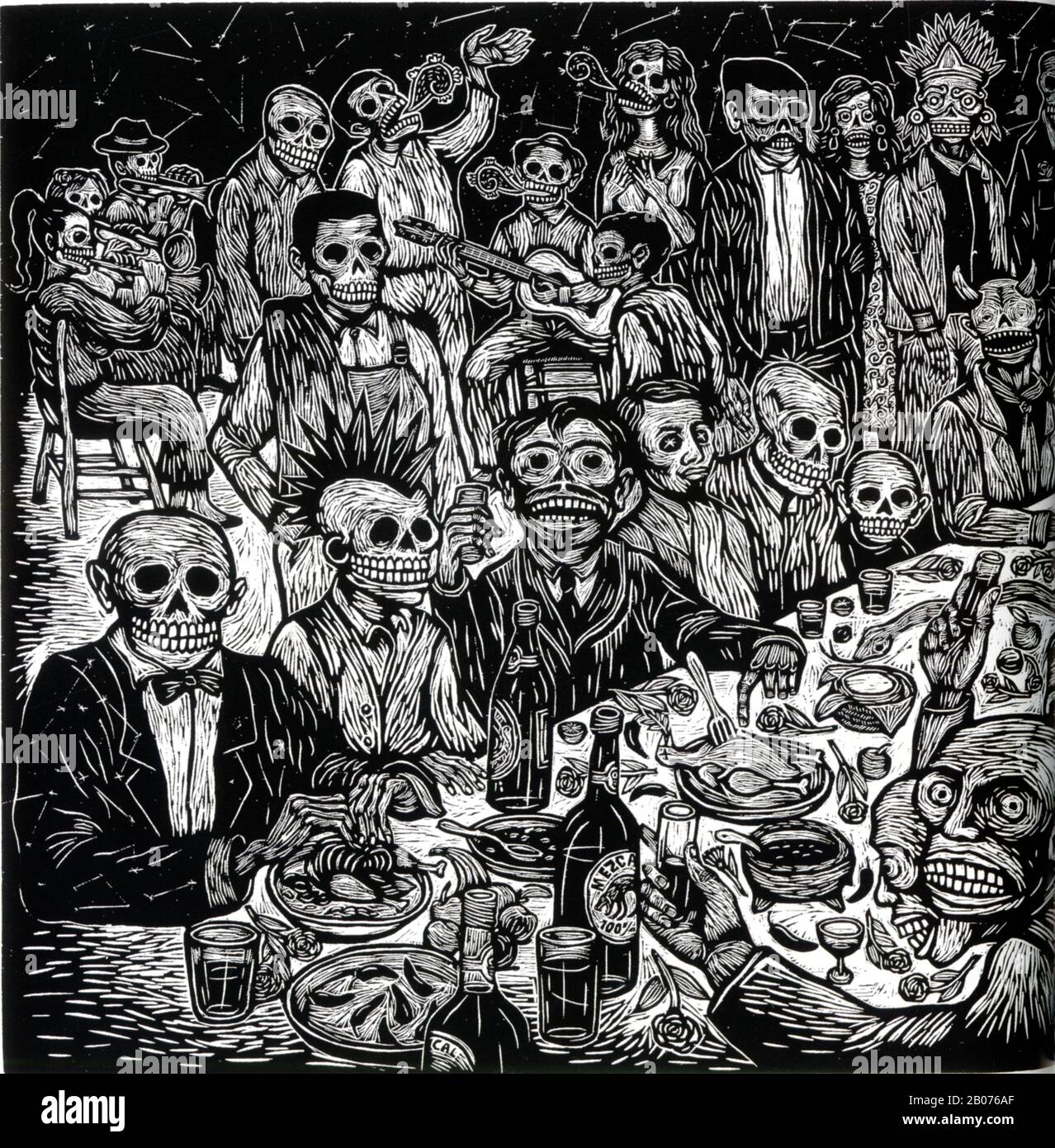Jose Guadalupe Posada 1852 1913 Noche Infinita Nuit Infinie Gravure Repas Des Defunts Assis A Une Table Et Servis Par Leurs Proches Encore Vivants Pre Stock Photo Alamy Jose Guadalupe Posada 1852 1913 Noche Infinita Nuit Infinie Gravure Repas Des Defunts Assis A Une Table Et Servis Par Leurs Proches Encore Vivants Pre Stock Photo Alamy