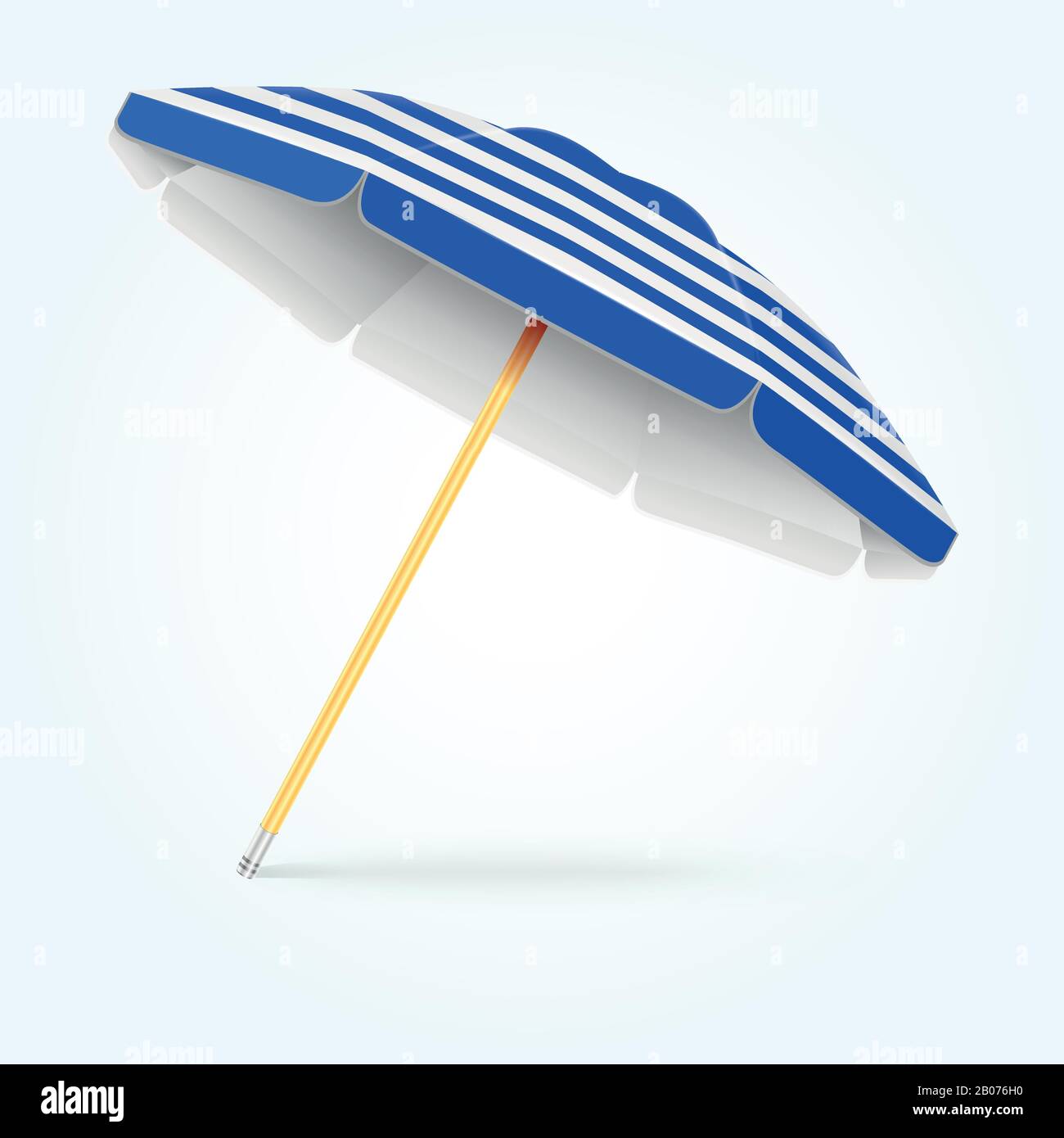 Summer beach umbrella, parasol. Sun protection vector concept. Shade