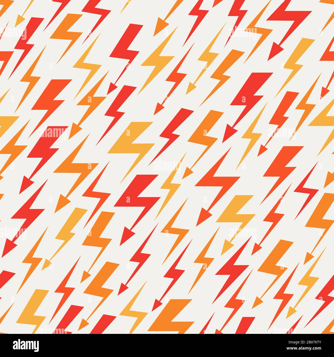 Orange, red and yellow lightnings seamless pattern. Abstract background vector illustration Stock Vector