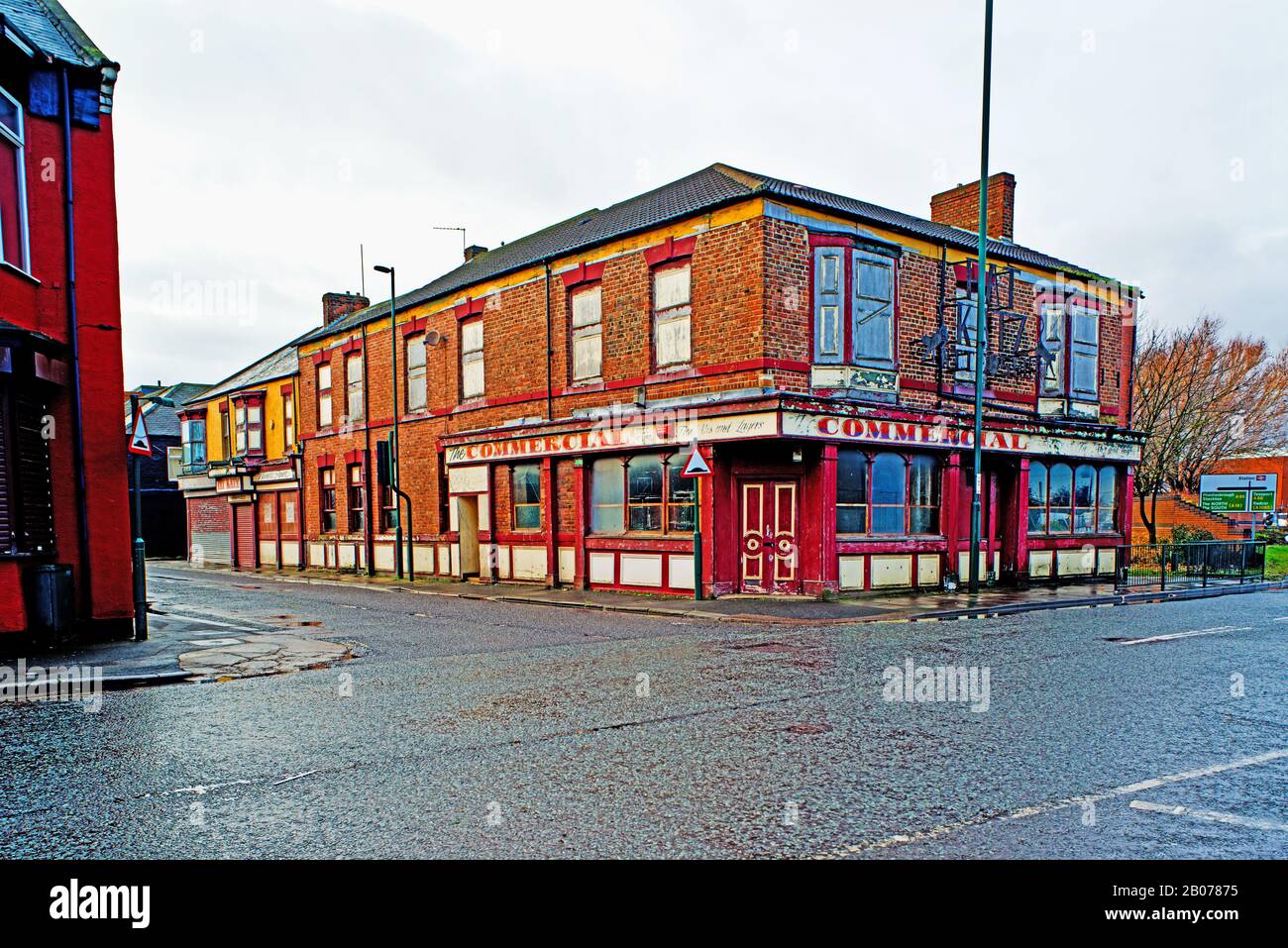 The Commercial closed pub, South Bank, Middlesbrough, Cleveland
