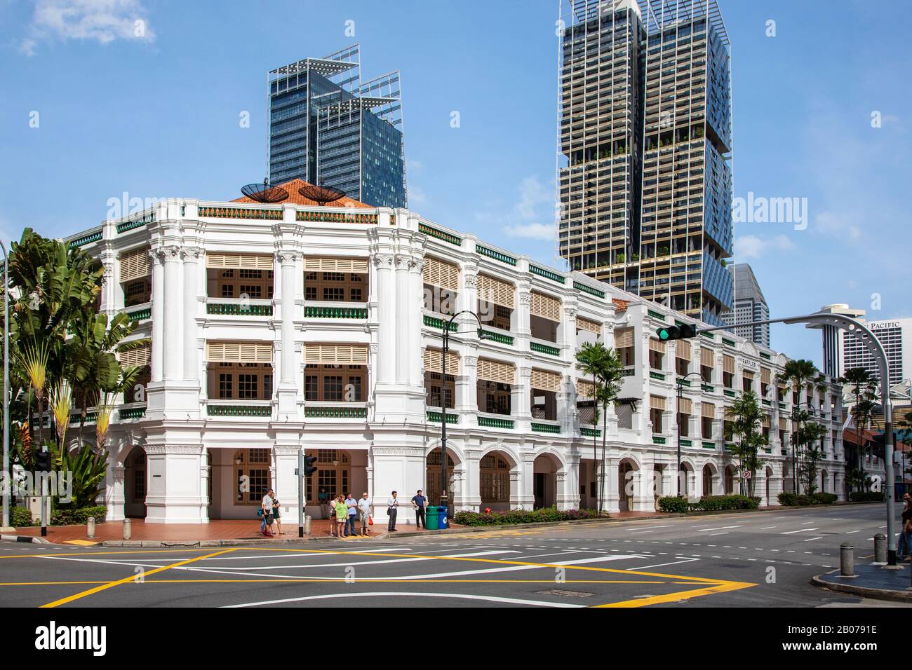 Raffles hotel, famous for the gin cocktail drink, the Singapore Sling