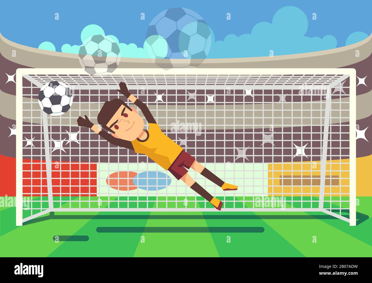 deviate hafif tüp sports stadium with soccer goal vector illustration -  estatehouseindia.com