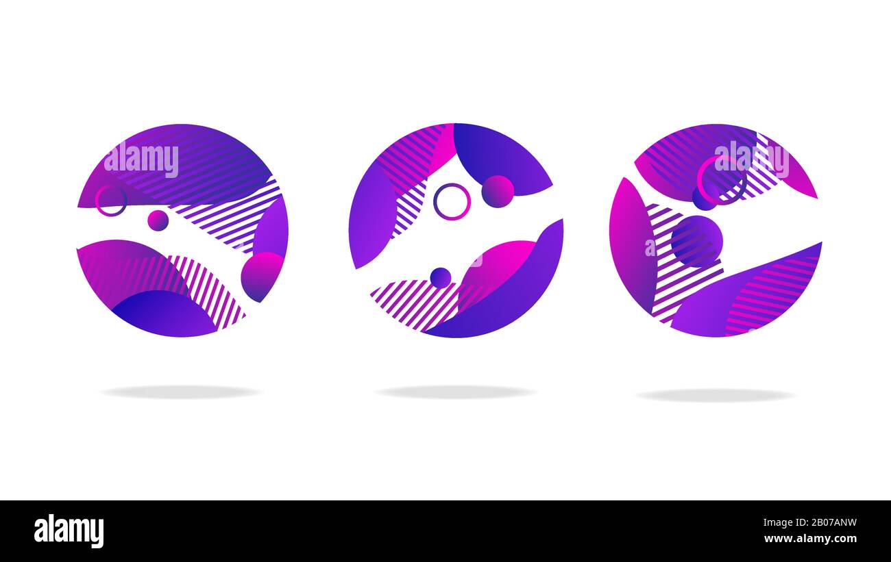 Set of round abstract badges, icons or shapes Stock Vector Image & Art ...