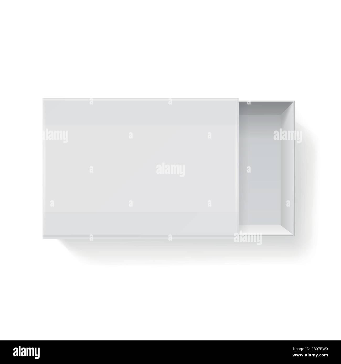 Blank empty white paper packaging matchbook isolated on white vector illustration. Mockup container compact for match Stock Vector