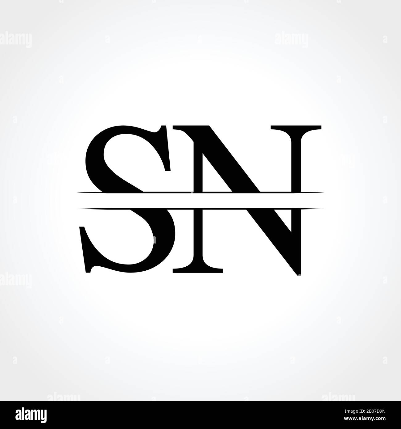 Initial Letter SN Logo Design Vector Template. SN Letter Logo ...