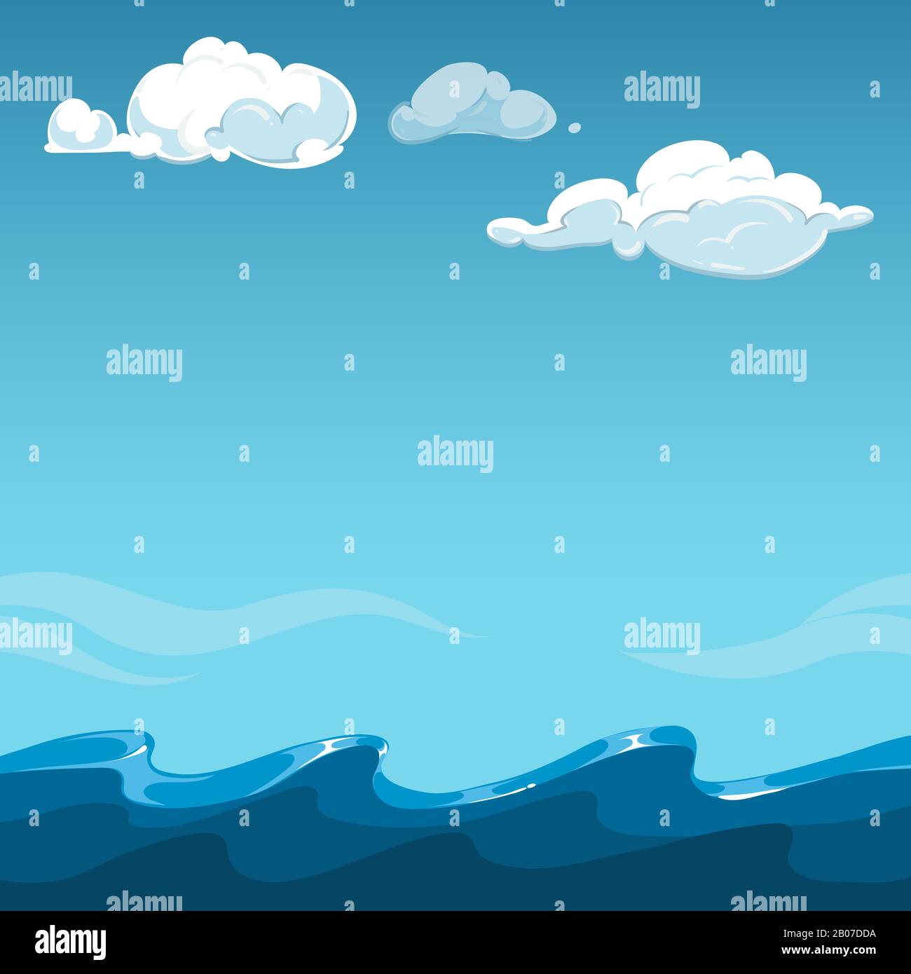 ocean or sea) (water) (sky) (blue) Stock Vector Images - Alamy