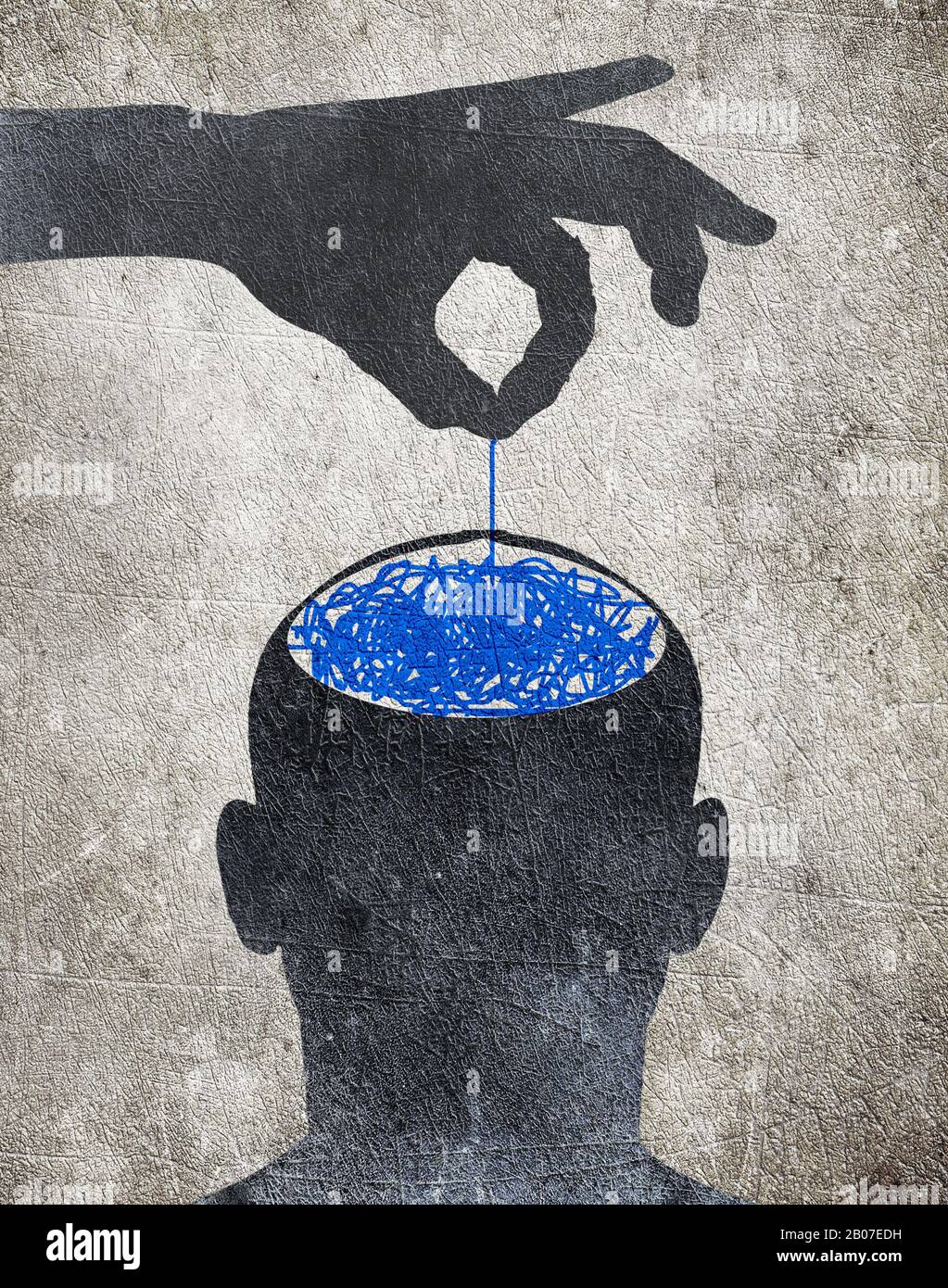 mental disorder conceptual digital illustration Stock Photo