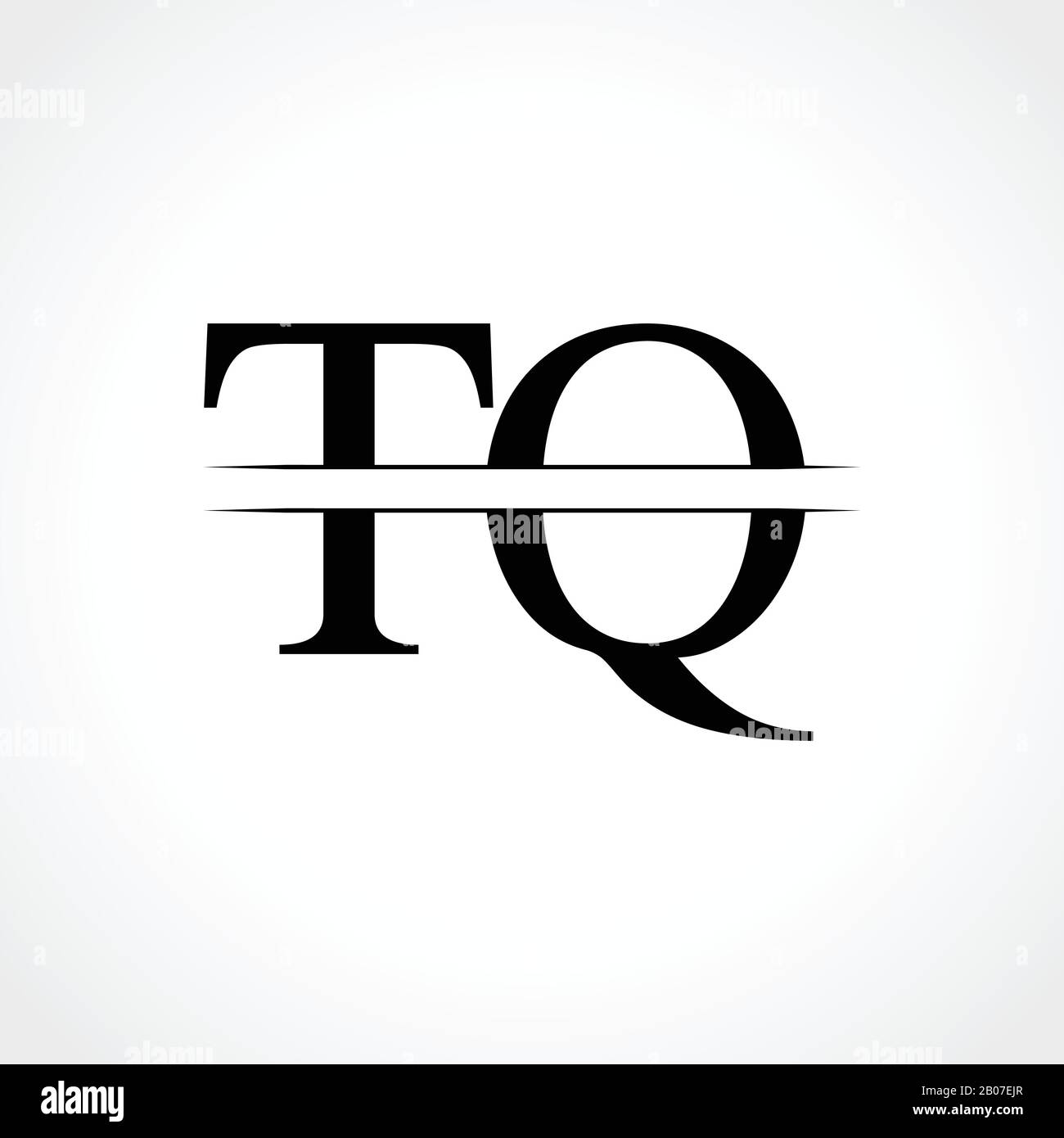 Initial Letter TQ Logo Design Vector Template. Linked Typography ...