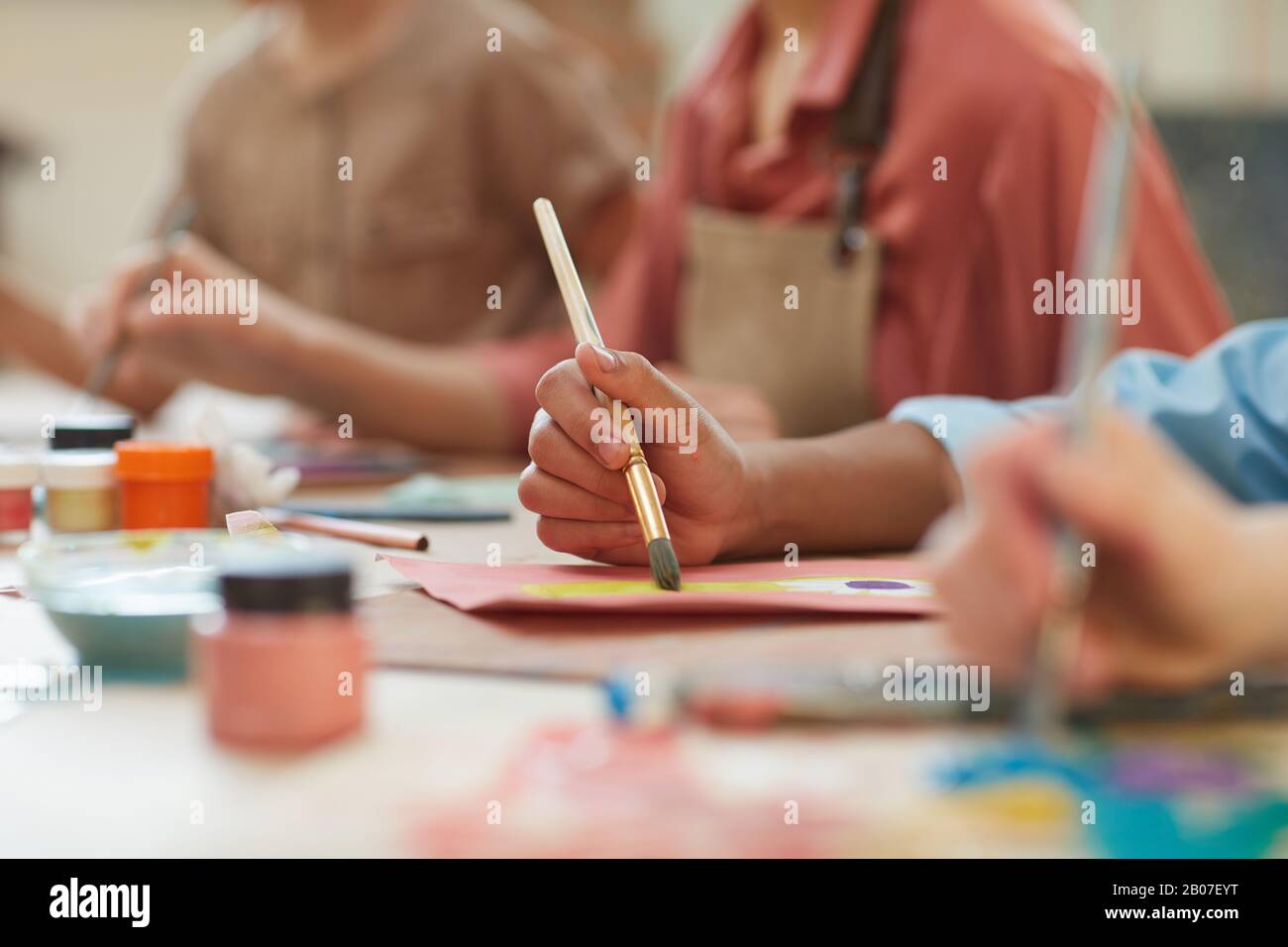 Children Drawing Painting Group High Resolution Stock Photography and ...