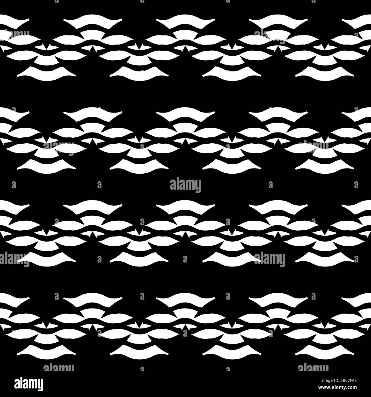 Vector abstract geometric seamless pattern in black and white. Modern graphic monochrome style illustration Stock Vector