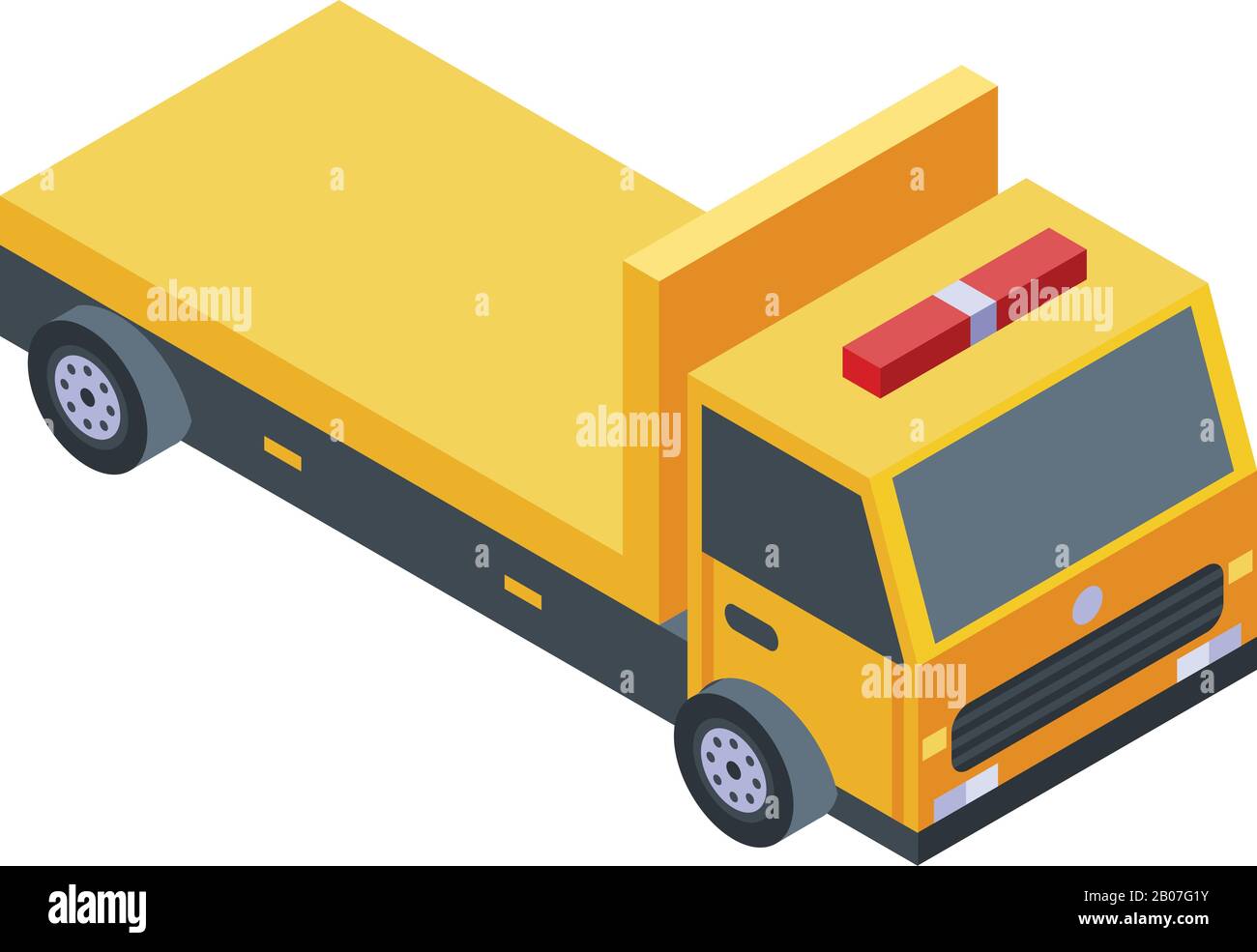 Yellow tow truck icon, isometric style Stock Vector Image & Art - Alamy
