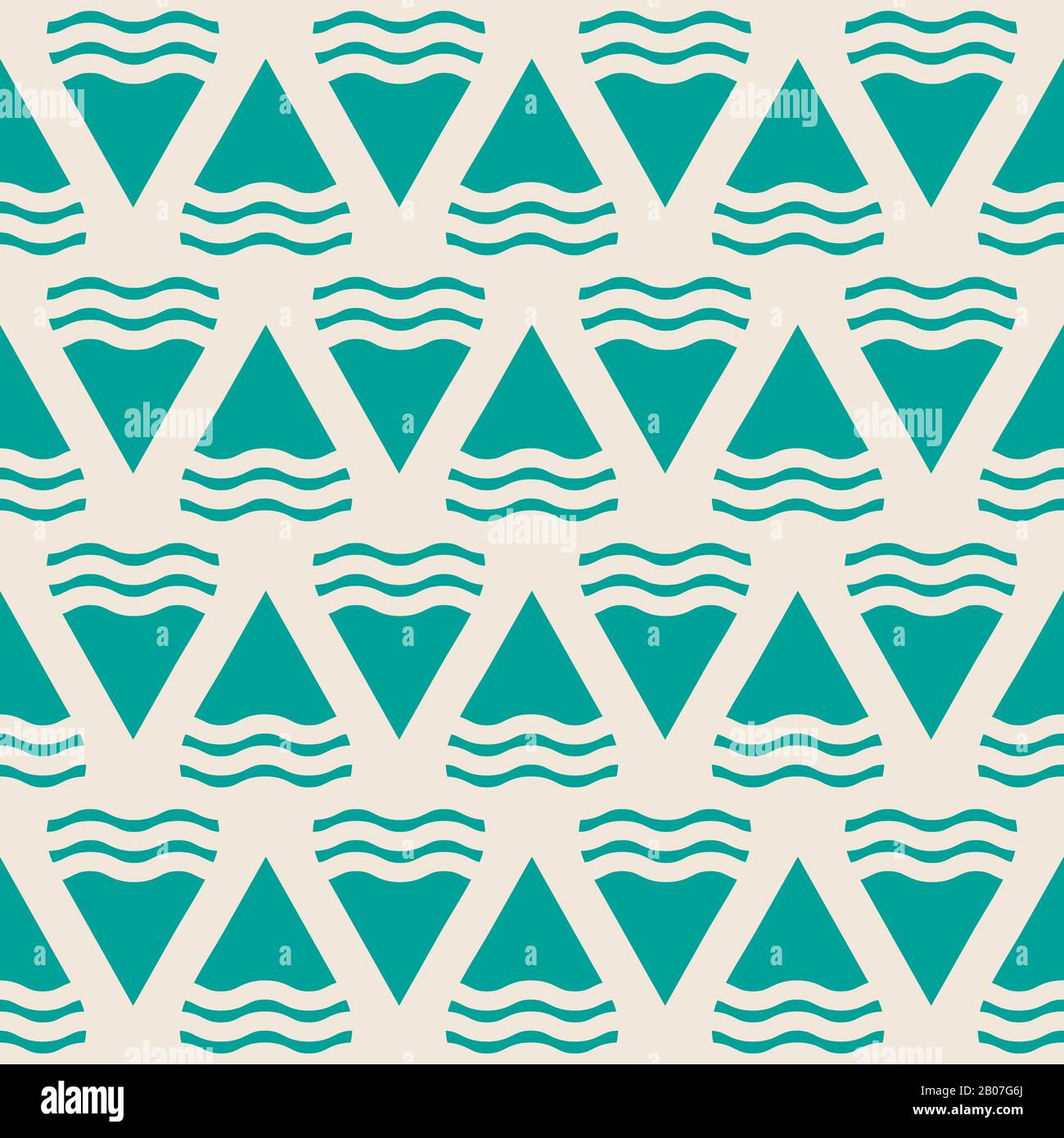 Green abstract geometric seamless pattern. Decoration retro design background, vector illustration Stock Vector
