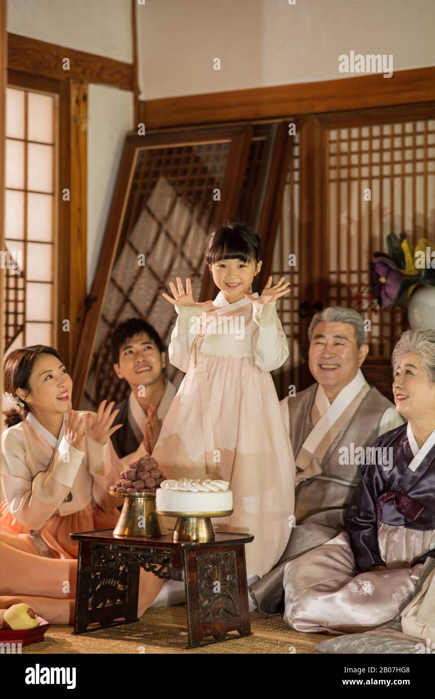 Multi Generation Family. family, happiness, generation and people concept 101 Stock Photo