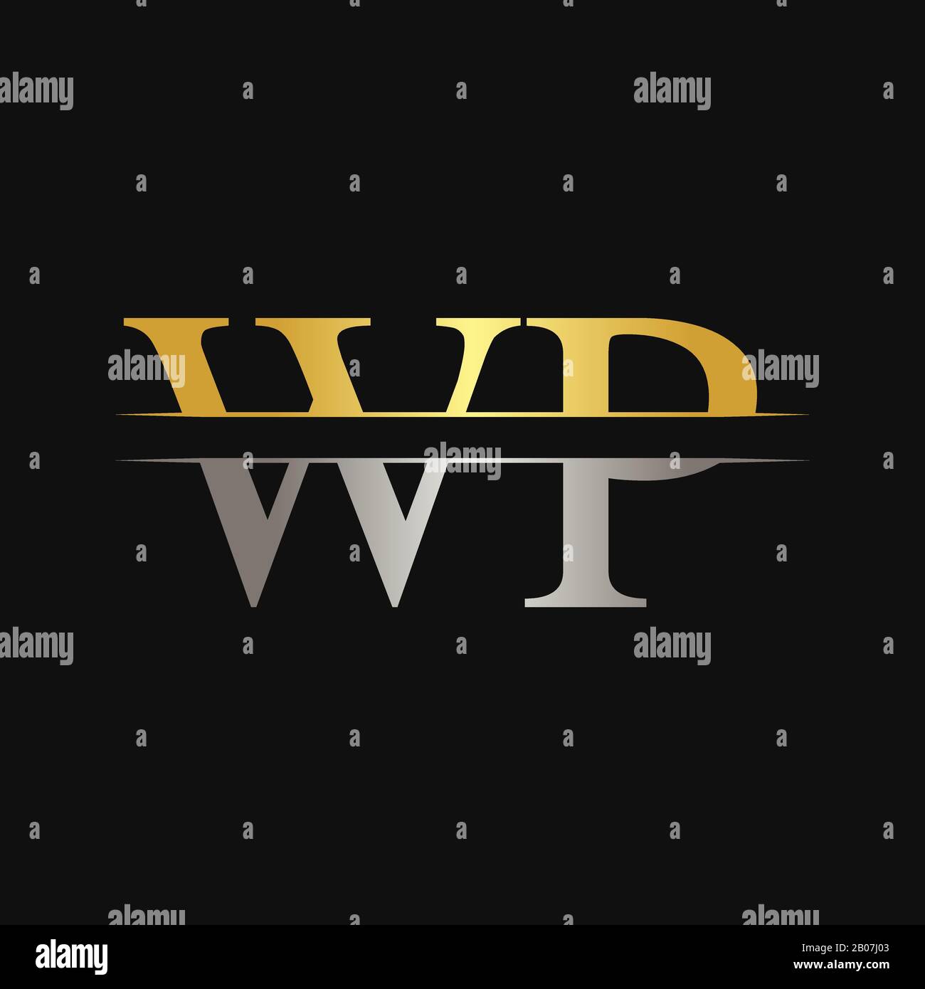 Initial WP Letter Linked Logo Creative Letter WP Logo Design Vector Initial WP Letter Linked Logo Creative Letter WP Logo Design Vector